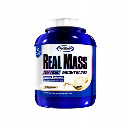 Gaspari Nutrition REAL MASS 2720g Gainer Carbohydrate Protein Vanilla Mass Packaging status original