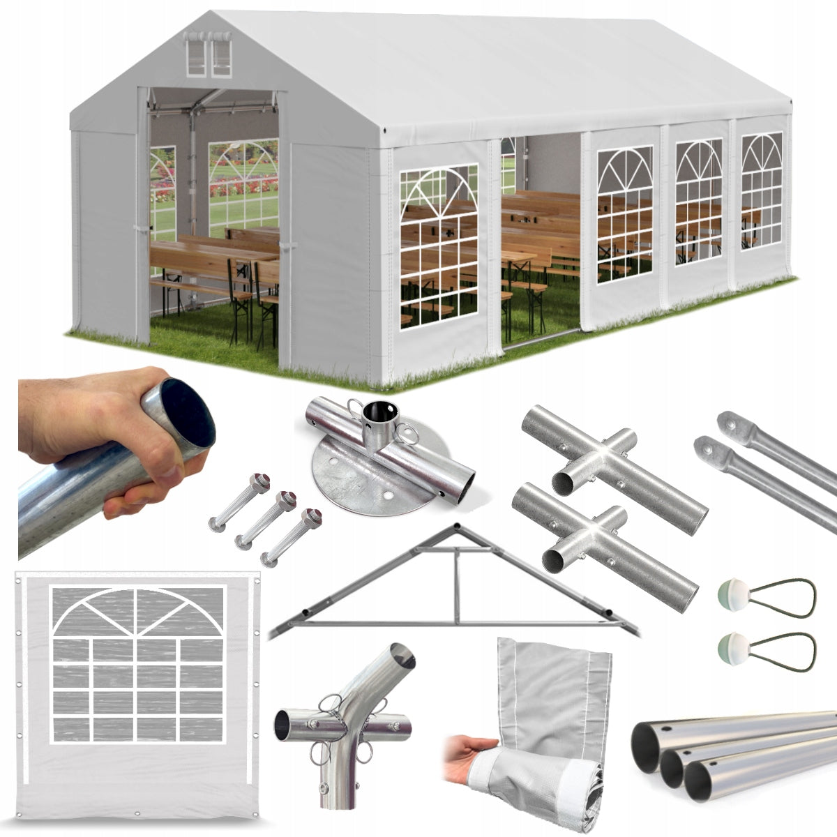 Gastronomic Tent 6x10m Commercial DAS 560 IN VARIOUS COLORS