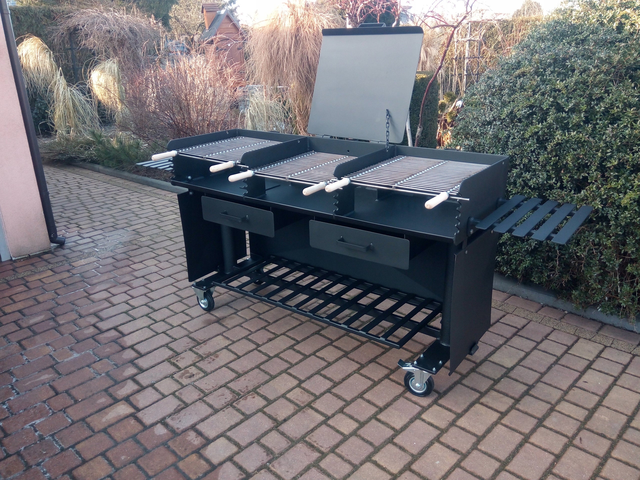 Gastronomic catering grill!! 5 mm sheet! Grill depth 49 cm