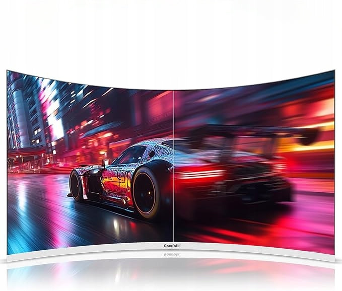 Gawfolk 27" 280Hz Curved Monitor 1ms FHD 1800R HDMI DP VESA White Packaging status original