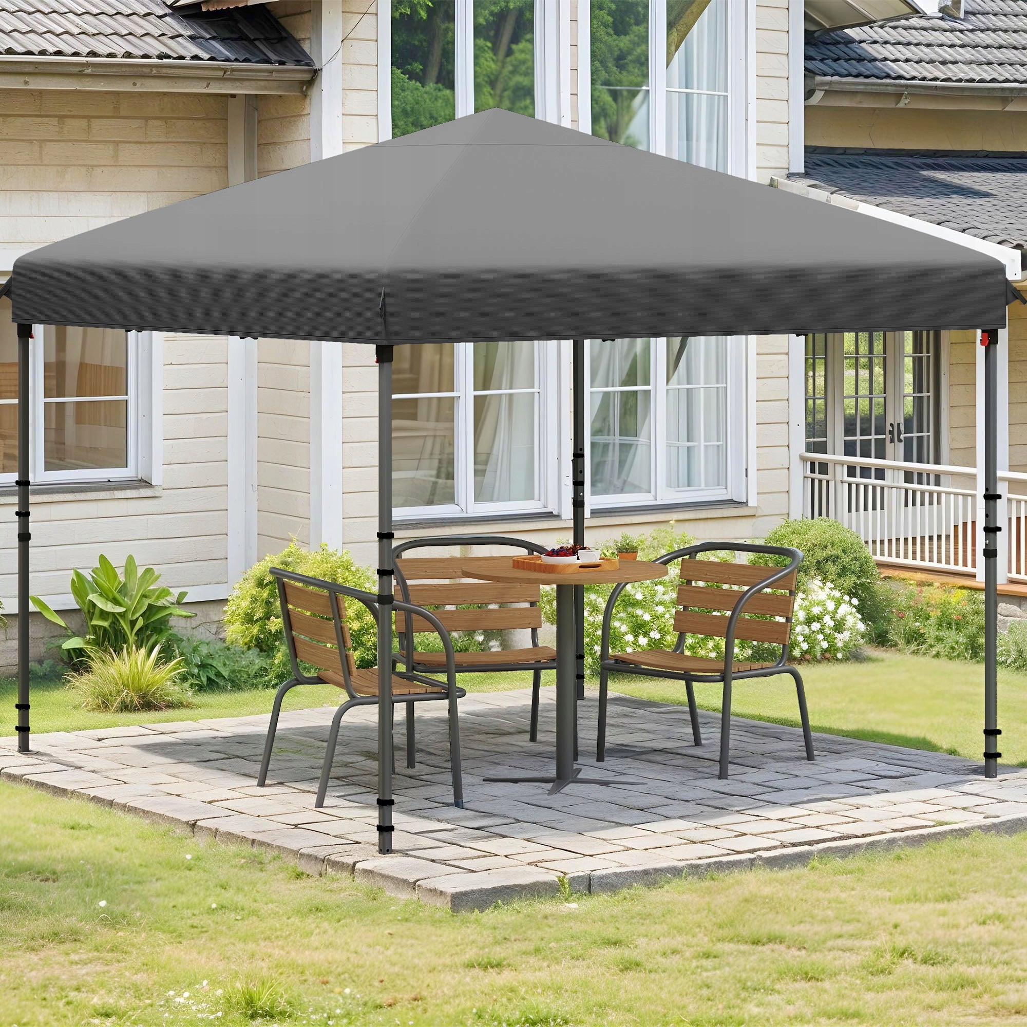 Gazebo, Garden Tent, Pavillon, 2.5×2.5m, Waterproof Folding, Canopy, Grey Manufacturer code FTPLCG-0561-E-AL