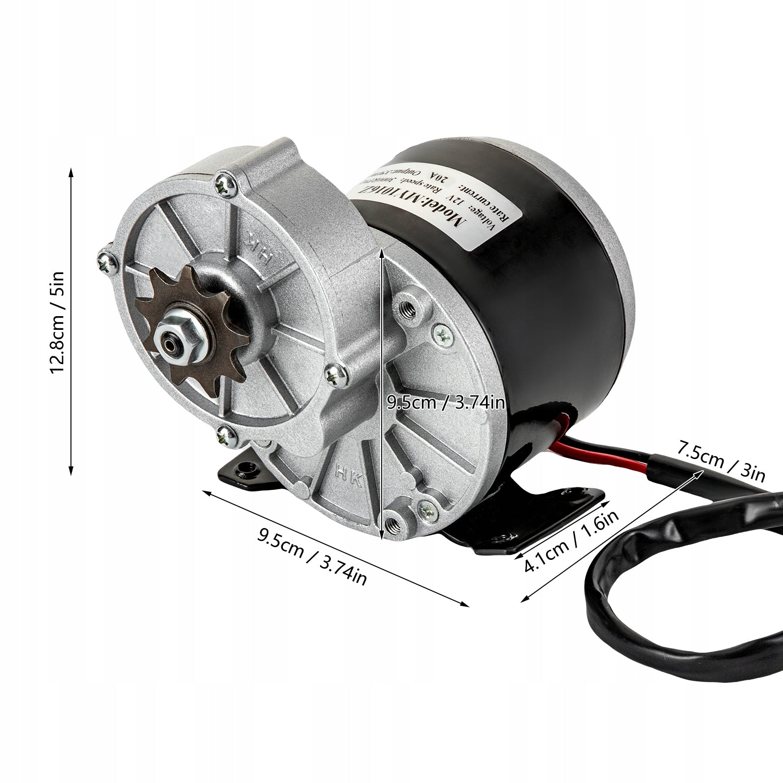 Gear reduction electric motor 250W 12V, motor reducer Brand no brand