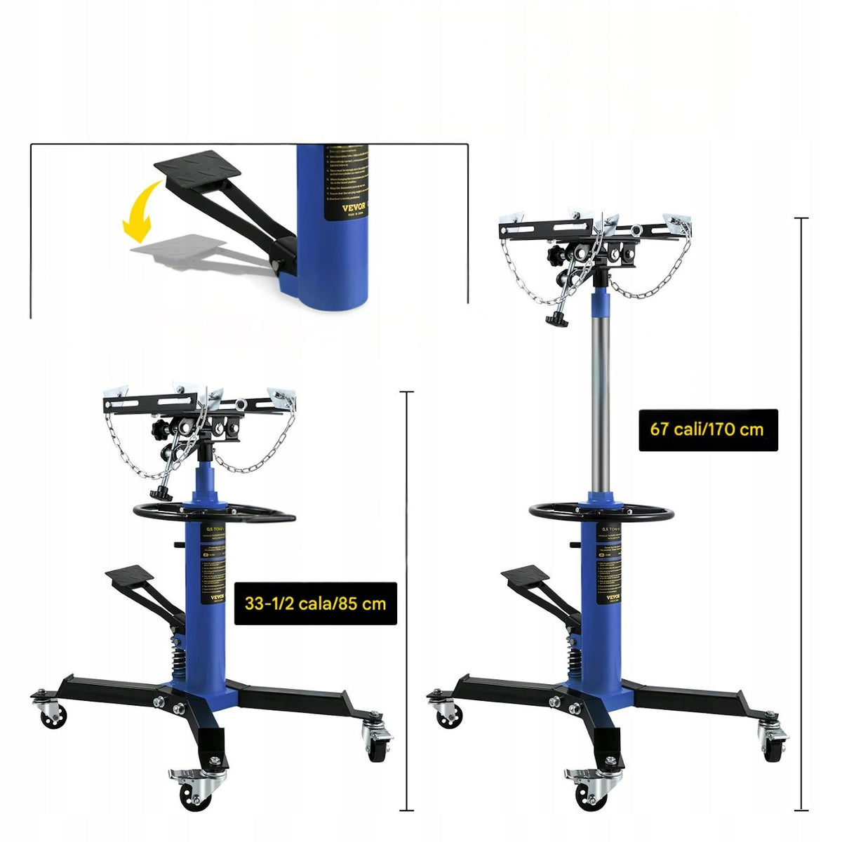 Gearbox and engine lift 500 kg for assembly and disassembly Minimum lifting height 850 mm