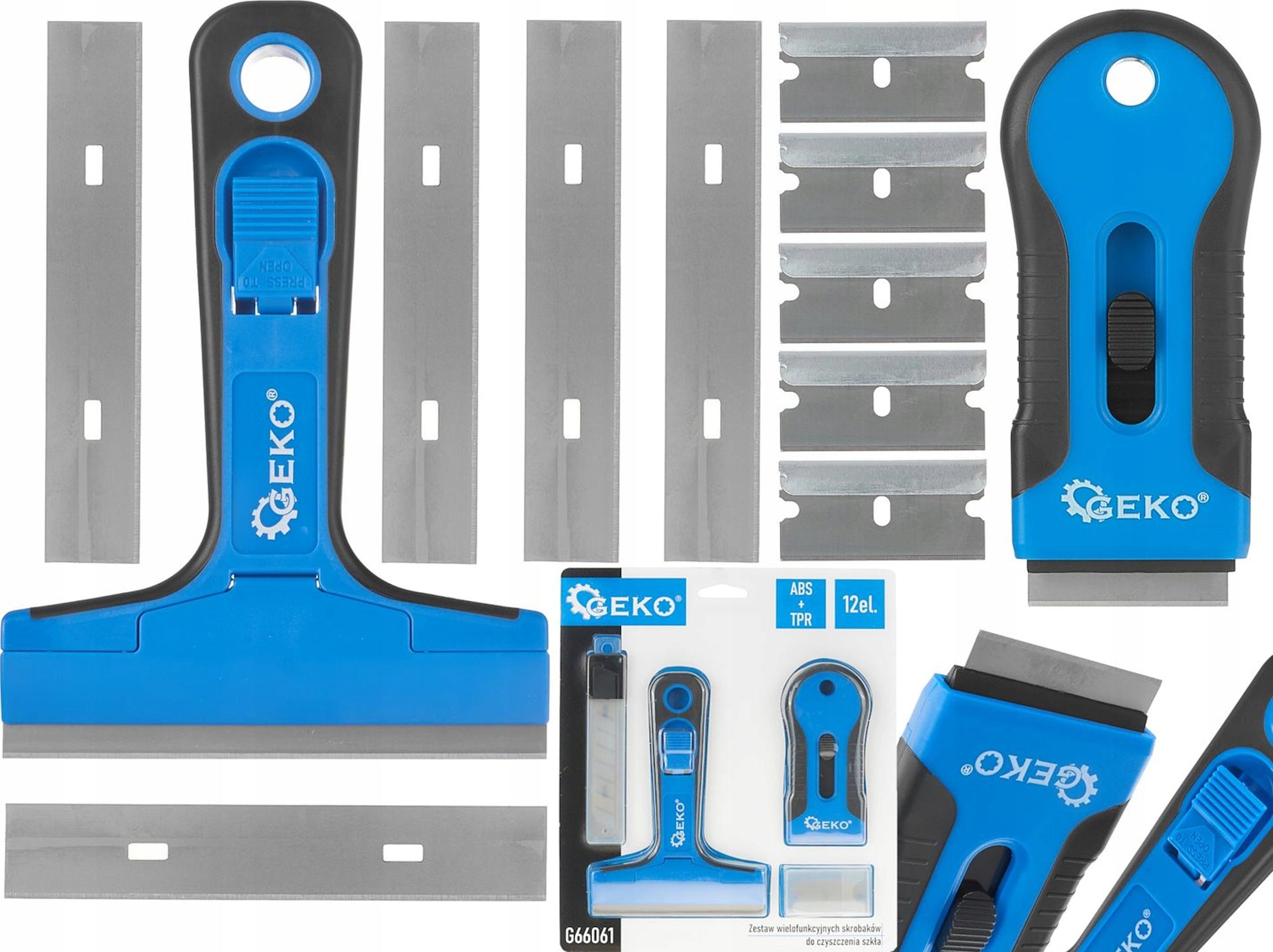 Geko Glass cleaning scraper set 12el. G66061 Brand Geko