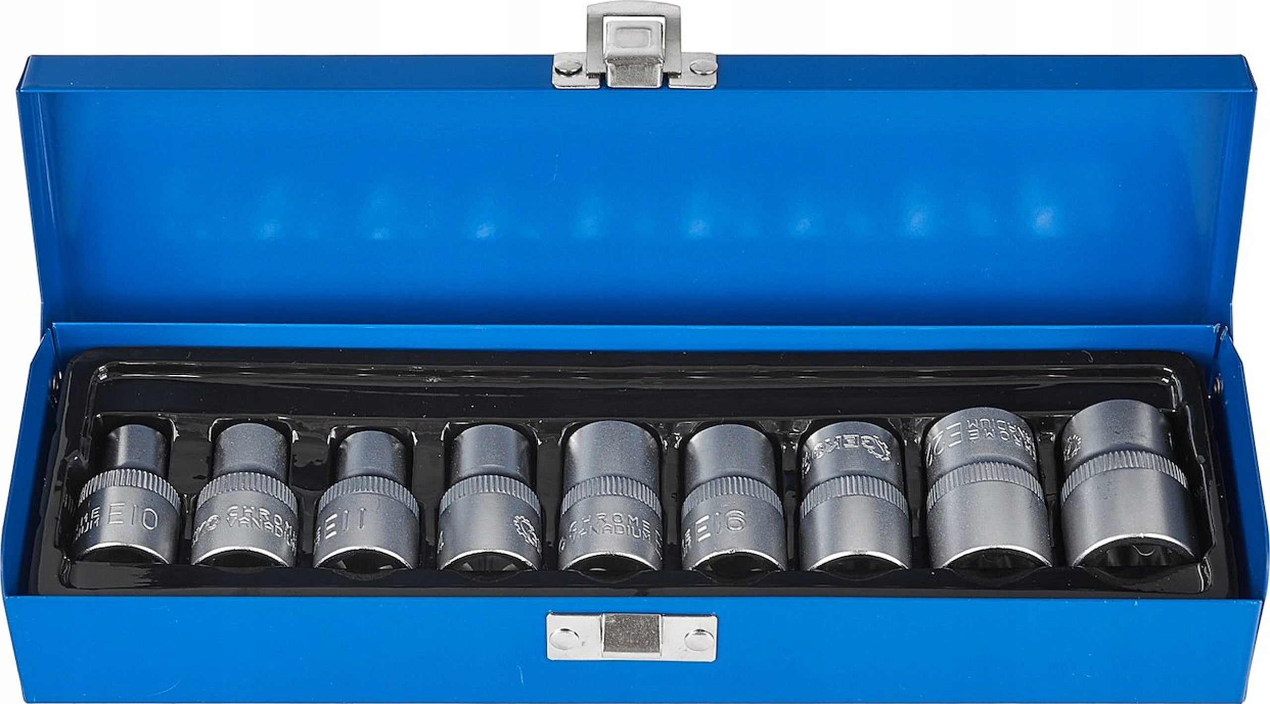 Geko TORX sockets E10-E24 1/2" set of 9 pcs. suitcase G10167 Number of items in the set 9