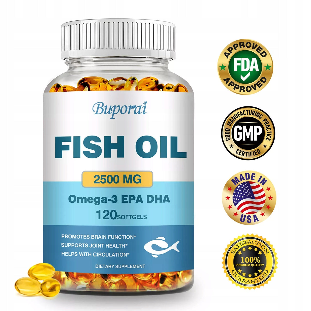 Gel capsules with fish oil - triple power, joints, skin health and... EAN (GTIN) 074283234650