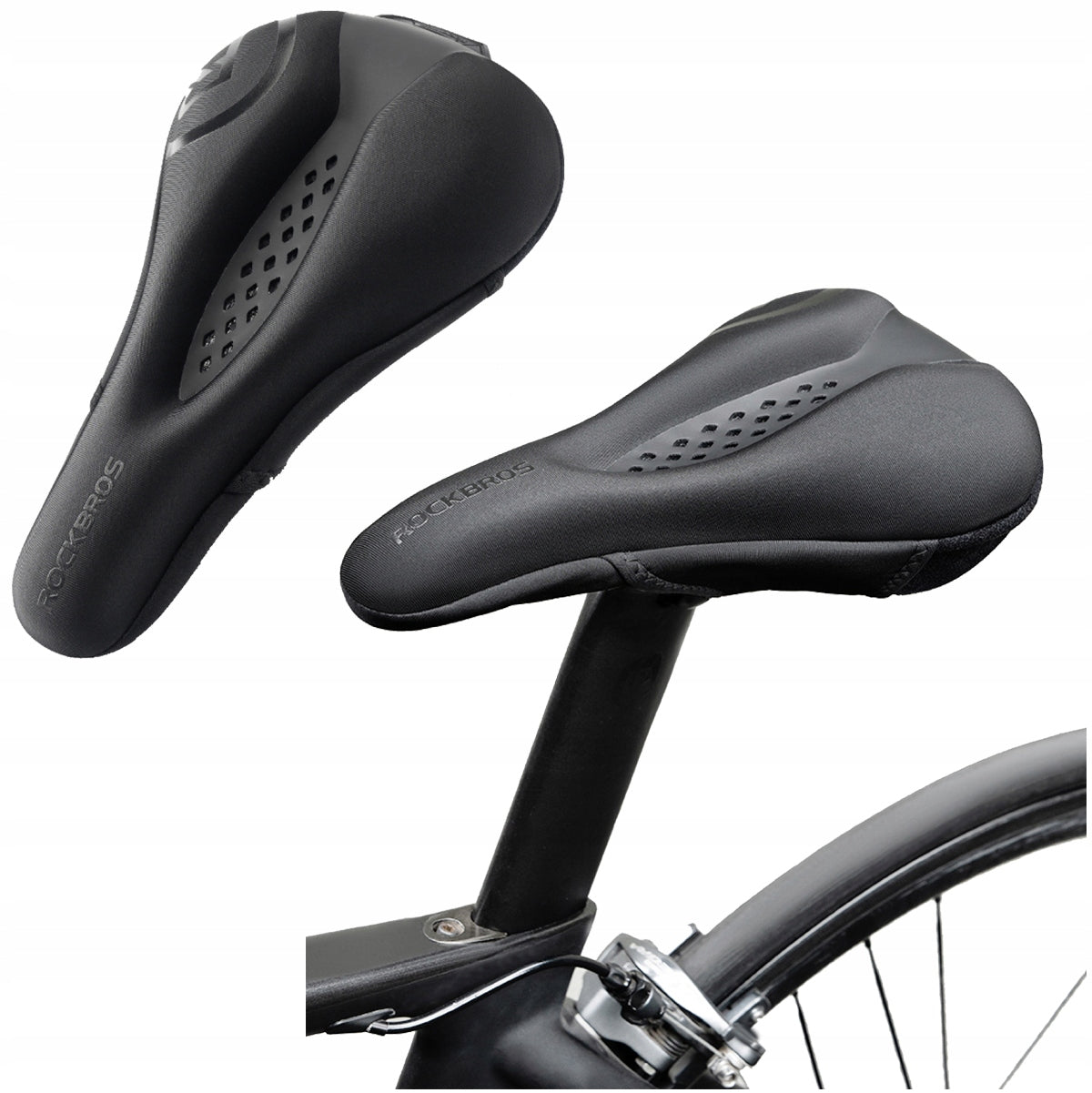 Gel cover for bicycle saddle, gel, men's, women's, saddle