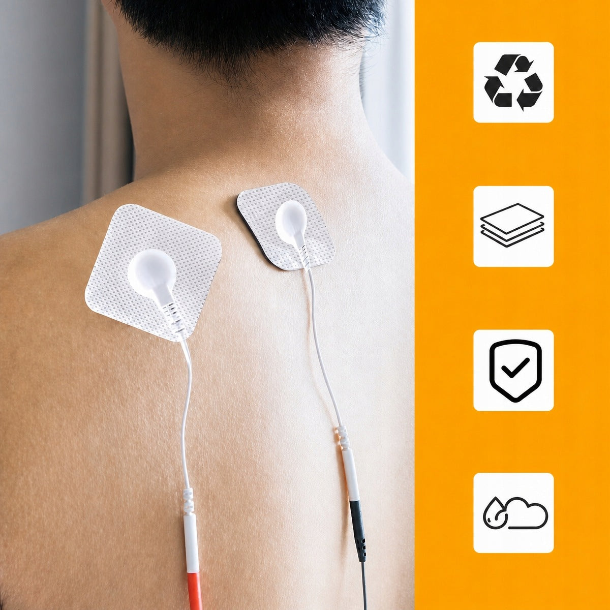 Gel electrodes TENS EMS for SANITAS SEM 40-44 BEURER em 49 5x5cm 20 pcs Packaging status original