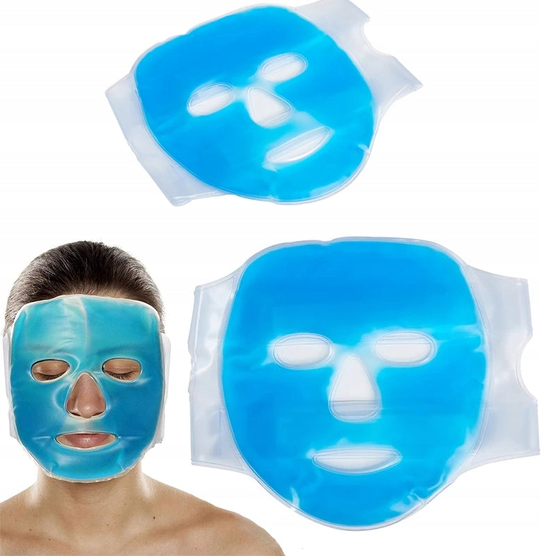Gel face cooling mask compress for migraine headache cold