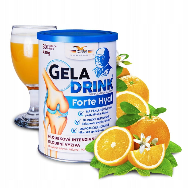 Geladrink Forte HYAL Orange Flavoured Dietary Supplement Brand Orling