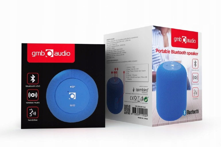 Gembird SPK-BT-15-B portable speaker, blue Brand Gembird