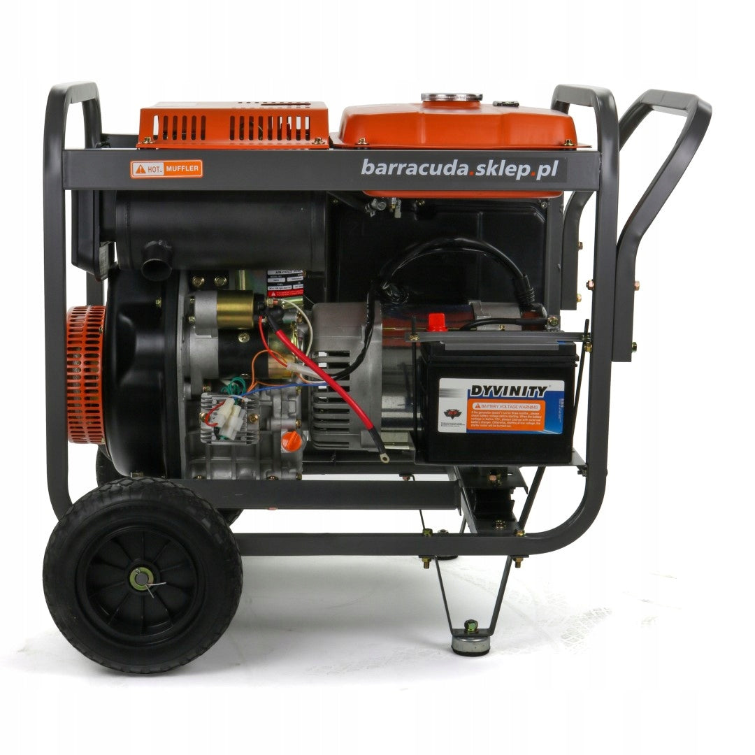 Generator set 10 kVA (8 kW) 230V 400V BARRACUDA DIESEL 8000 OPEN AVR Manufacturer code B80003FOPEN