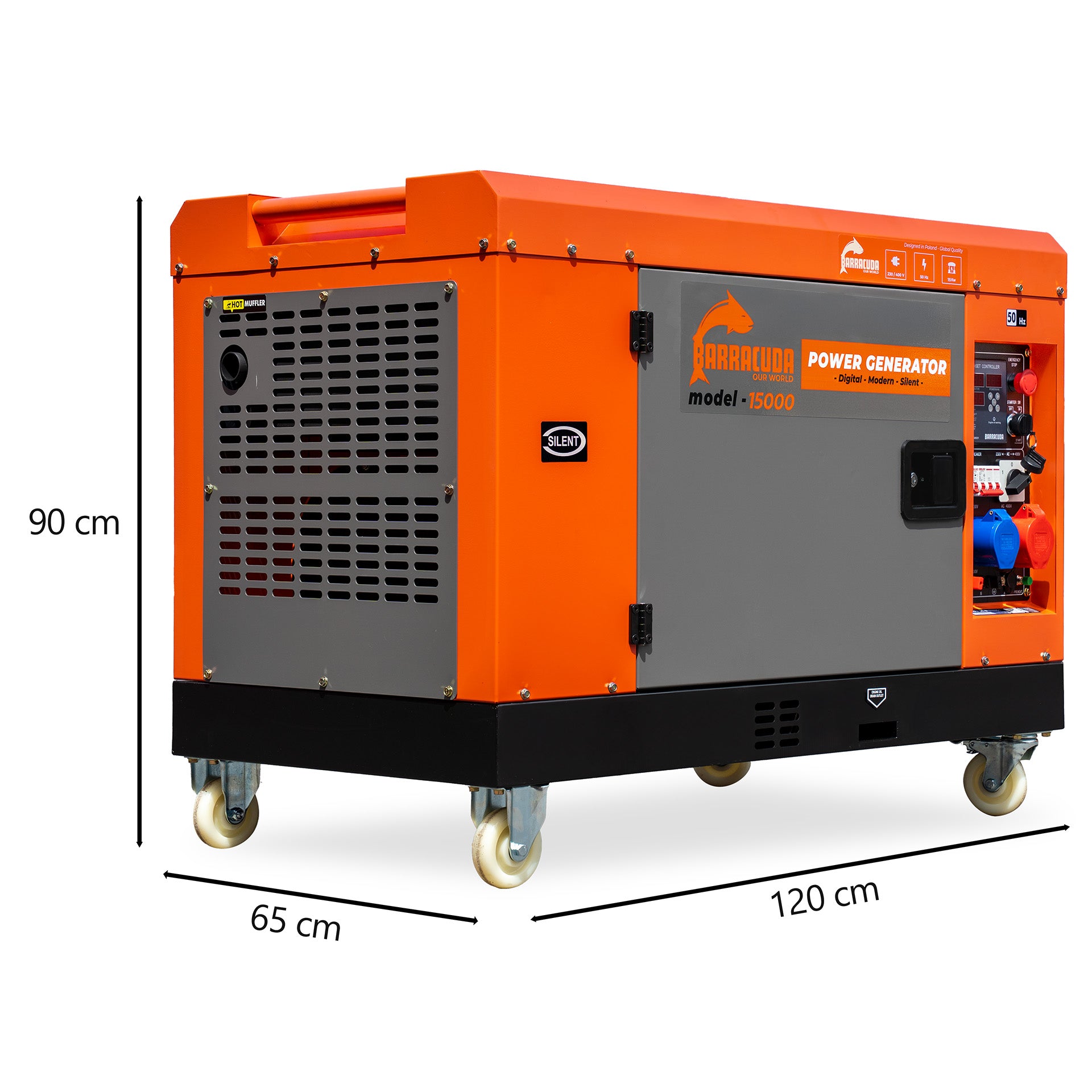 Generator set 19kVA 15kW 400V Barracuda 15000 SILENT DIESEL 2V95FE Packaging status original