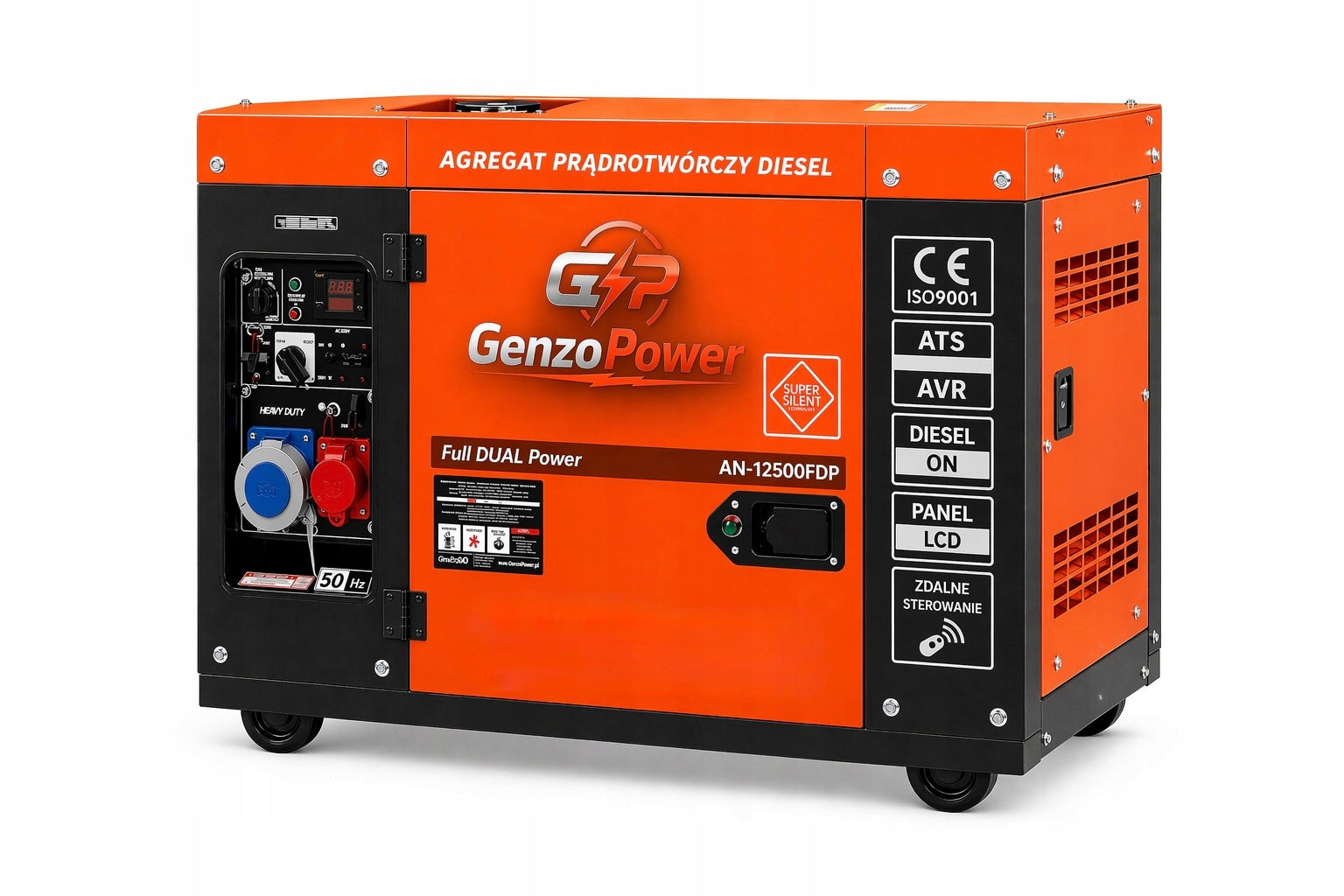 Generator set 3F/1F DUO Genezo 9,5 KW DIESEL AN-12500 FDP