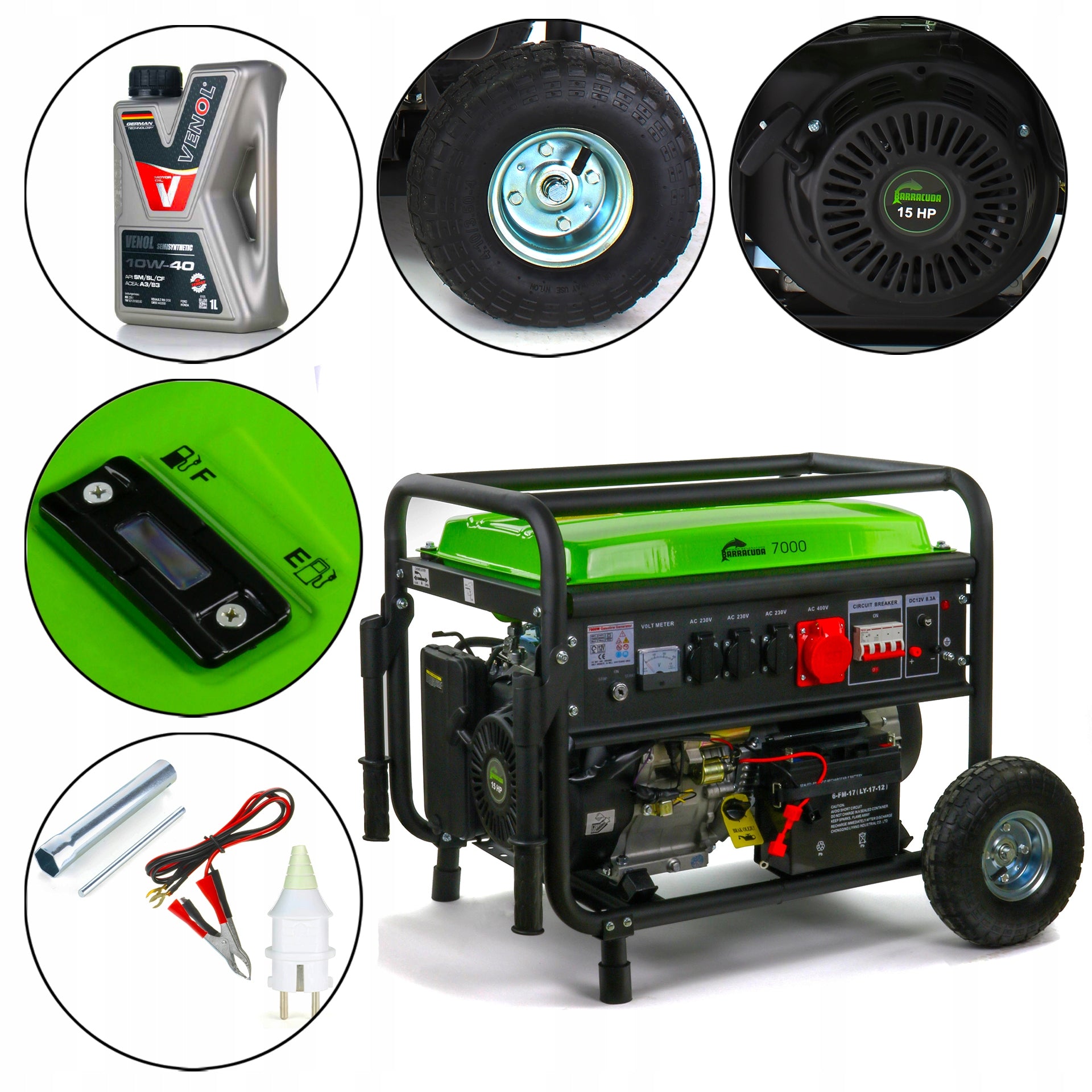 Generator set 7000 CURRENT GENERATOR 7kW 9kVA Voltage Regulator 400V