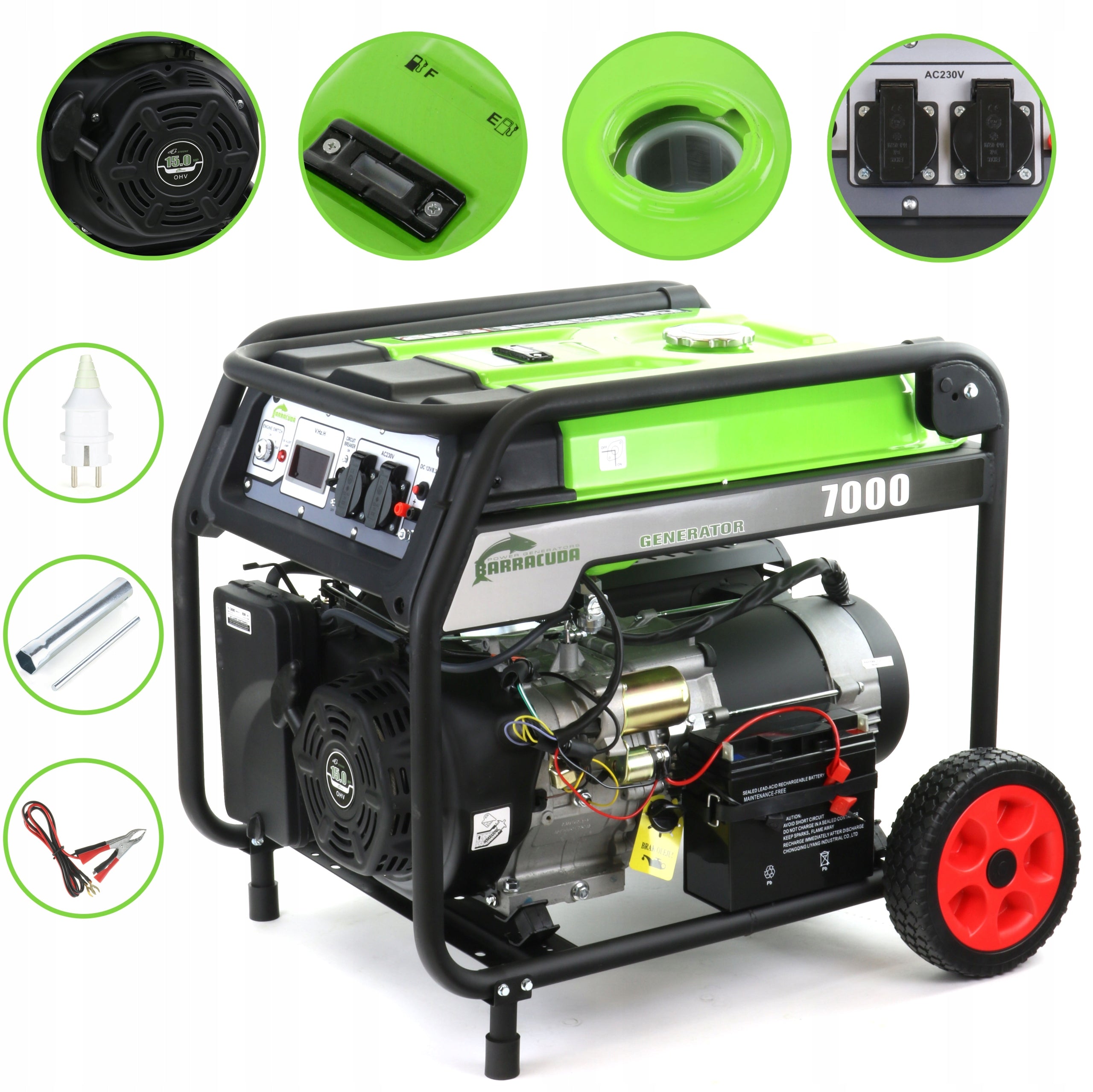 Generator set 7000 CURRENT GENERATOR 7kW 9kVA voltage regulator 230V