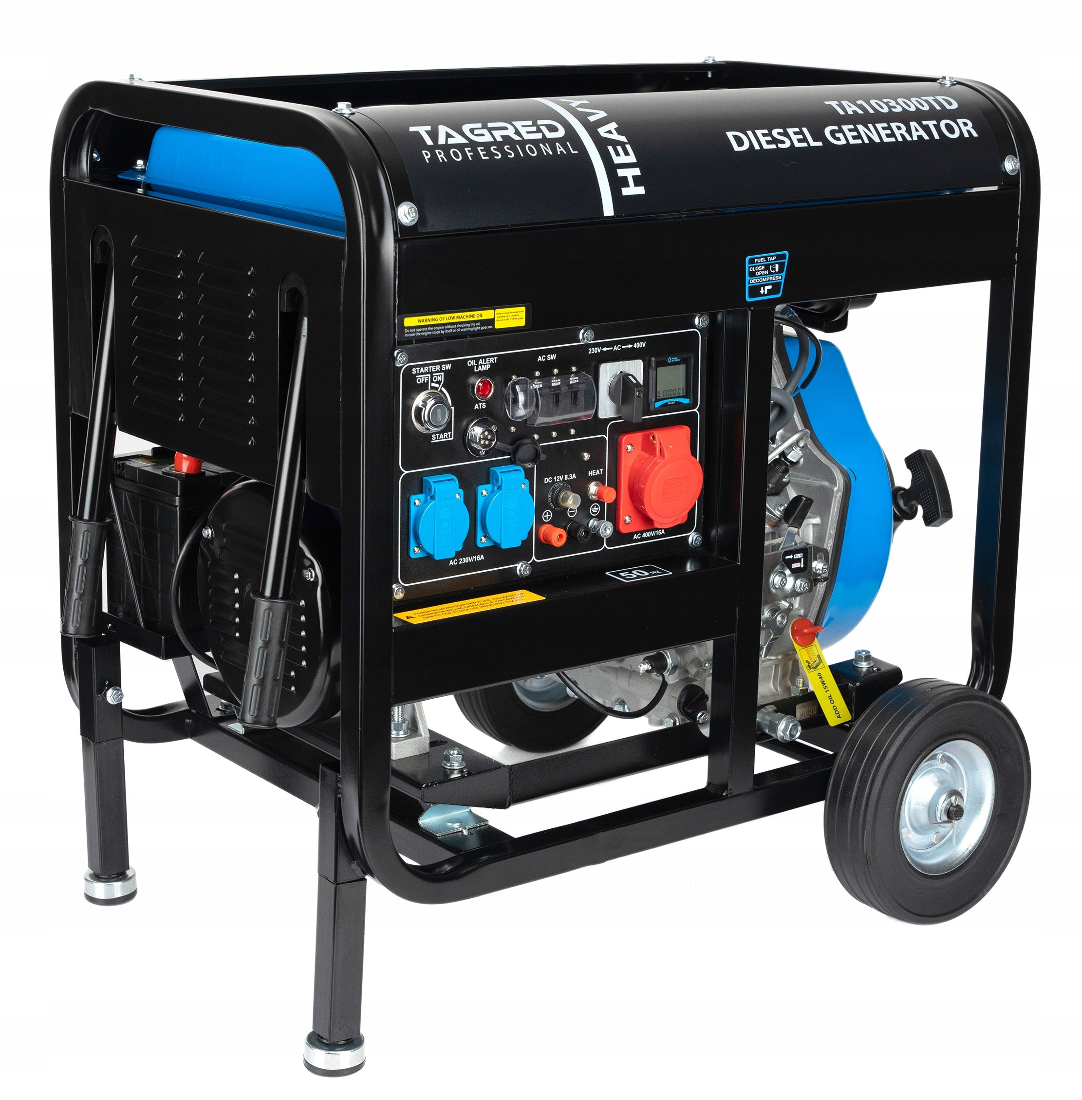Generator set DIESEL 7000W 230/400V 14HP AVR Three-phase + Oil Brand Tagred