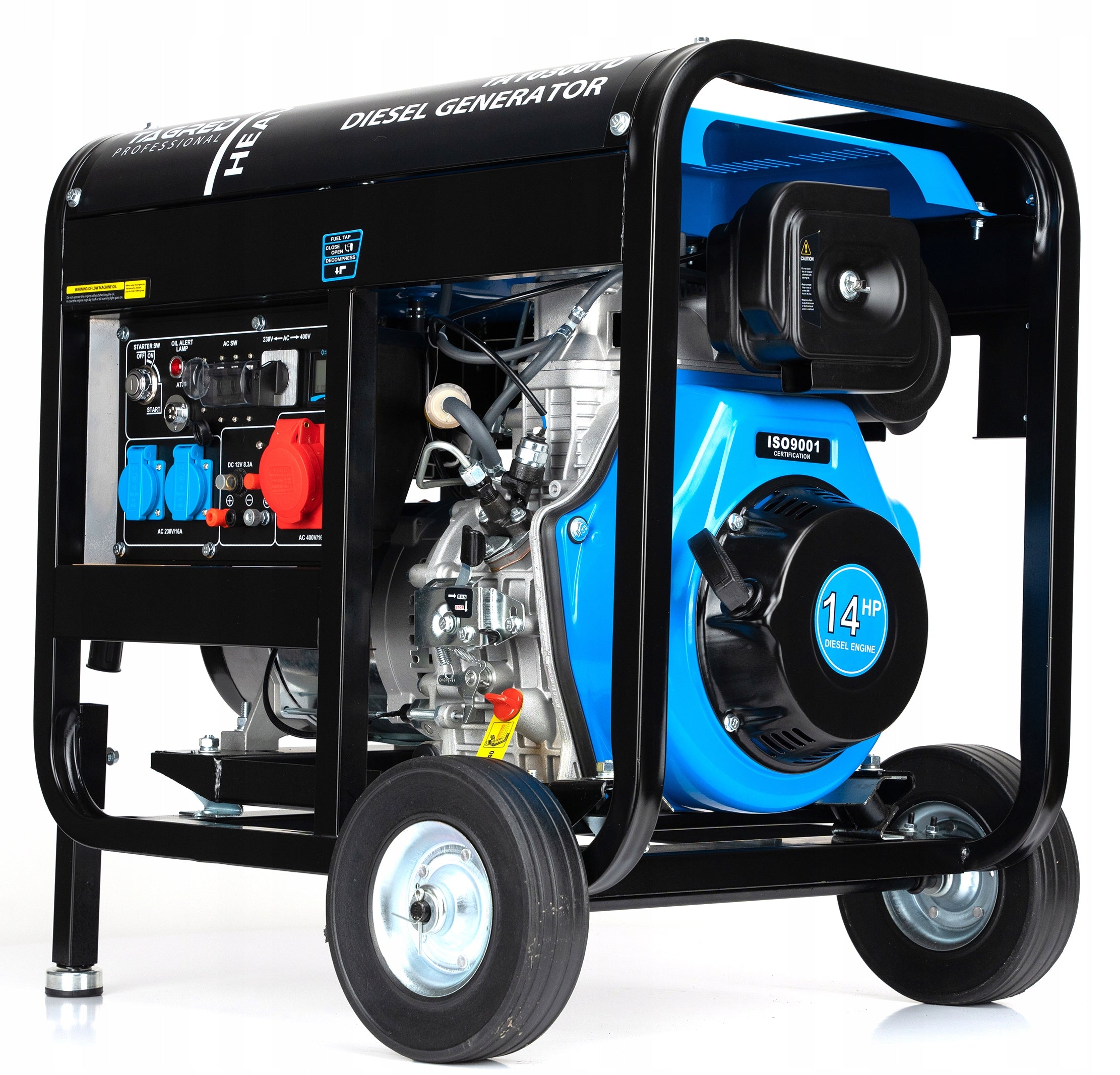 Generator set DIESEL 7000W 230/400V 14HP AVR Three-phase + Oil Manufacturer code TA10300TD