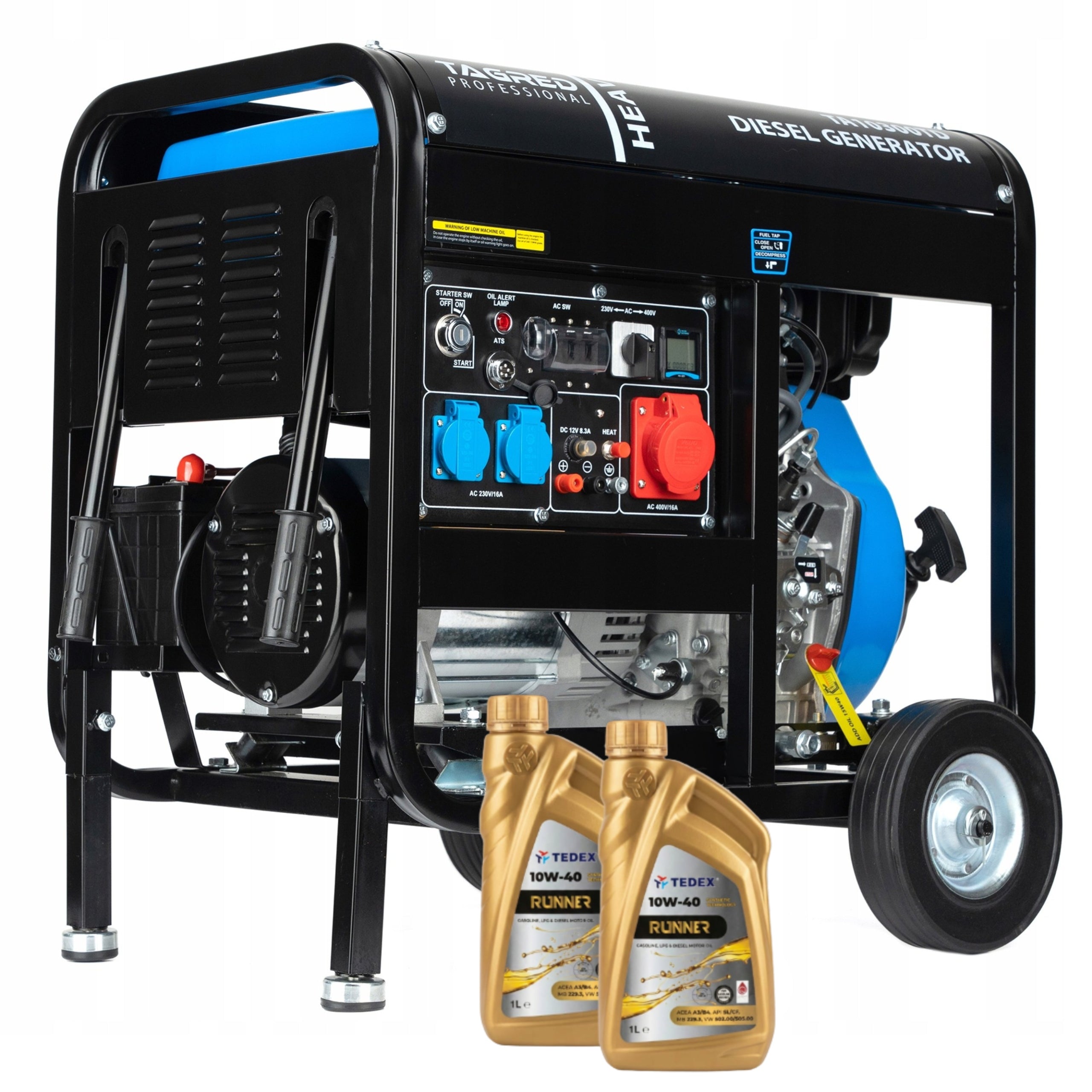 Generator set DIESEL 7000W 230/400V 14HP AVR Three-phase + Oil