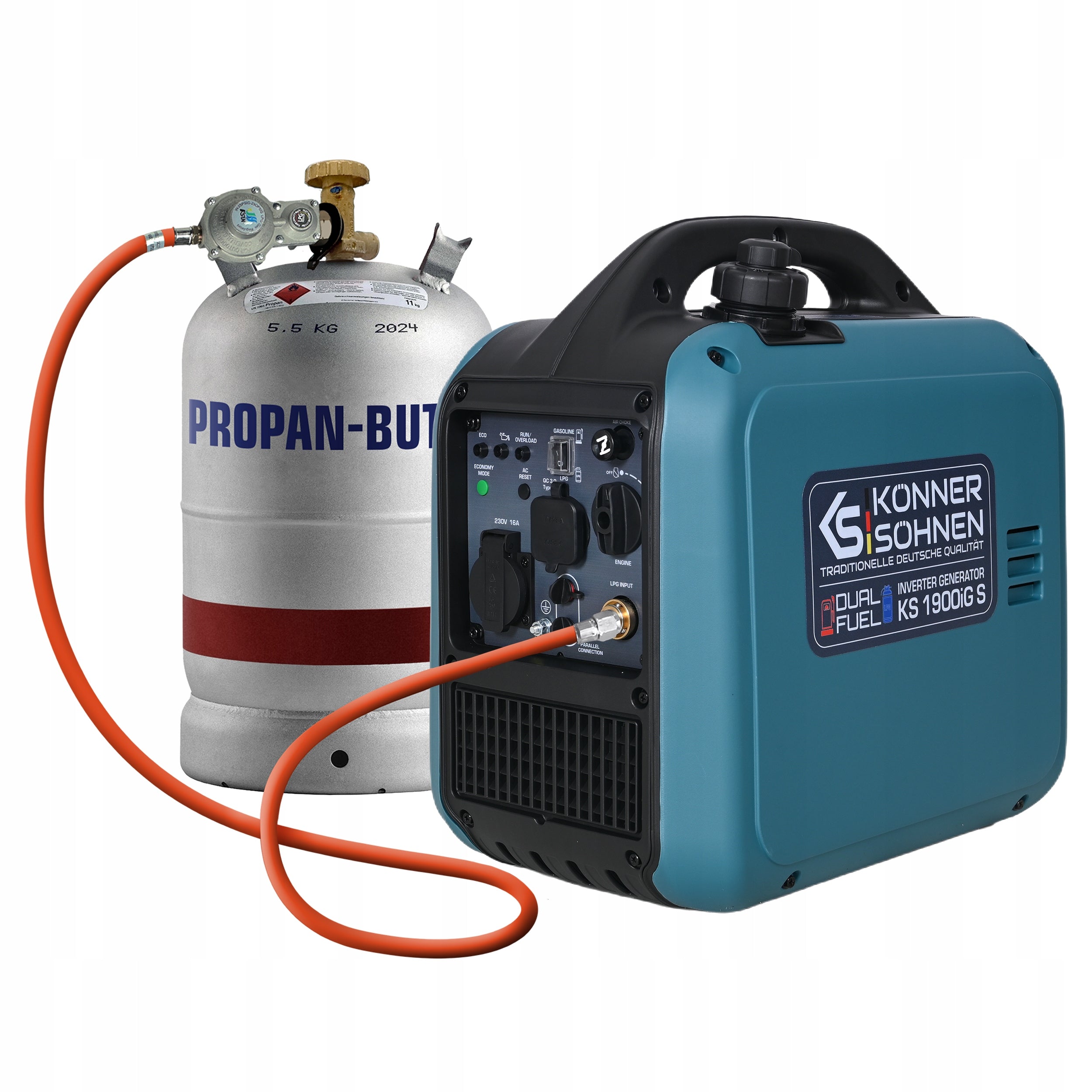 Generator set KS 1900iG S -2000 W Inverter Dual Fuel LPG+Gasoline
