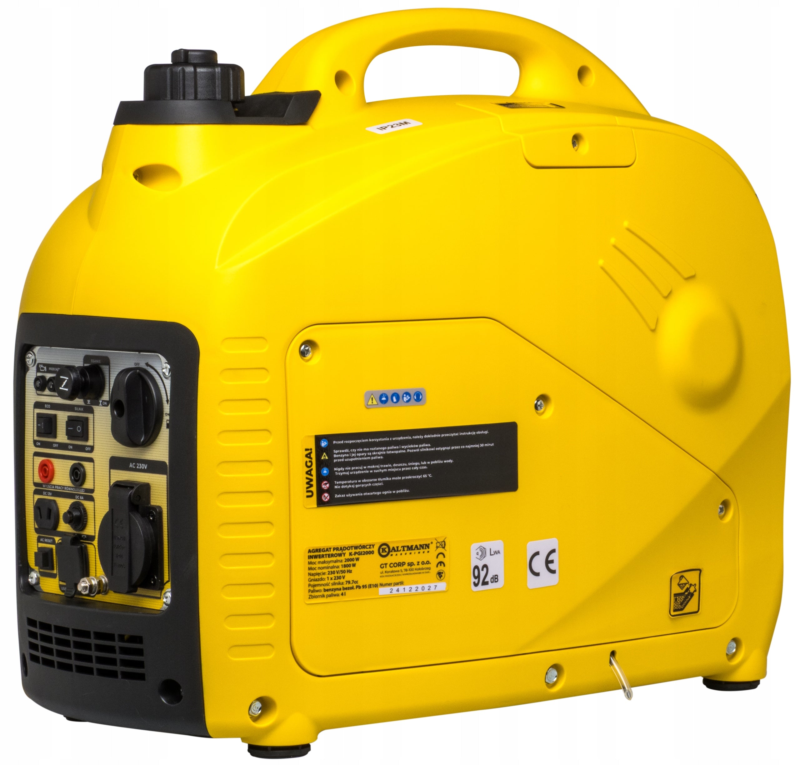 Generator set portable single-phase Kaltmann 1800 W petrol Manufacturer code Agregat przenośny prądotwórczy Kaltmann
