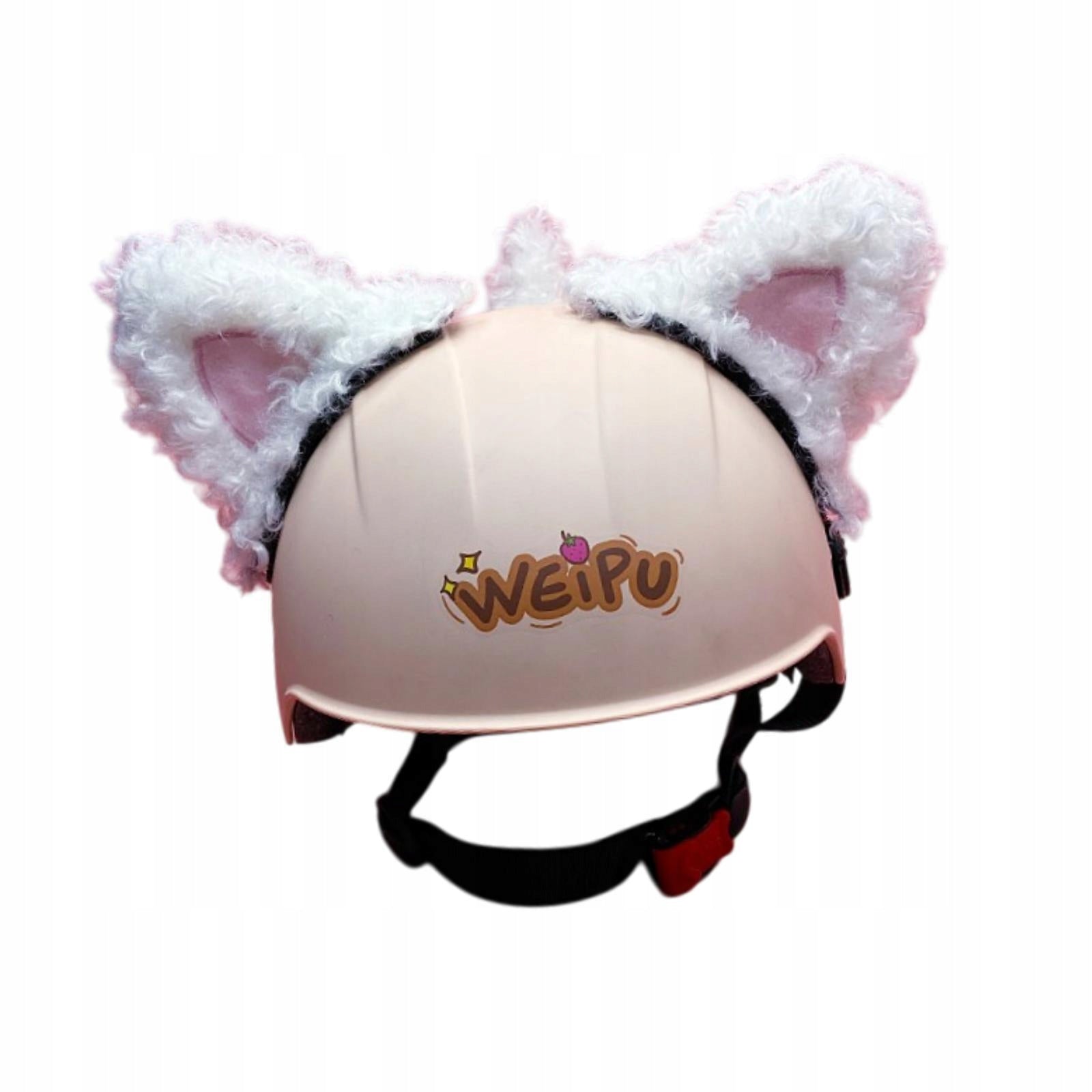 Generic Helmet Accessories,Cat Ears for Helmet Decor Cute Helmet White