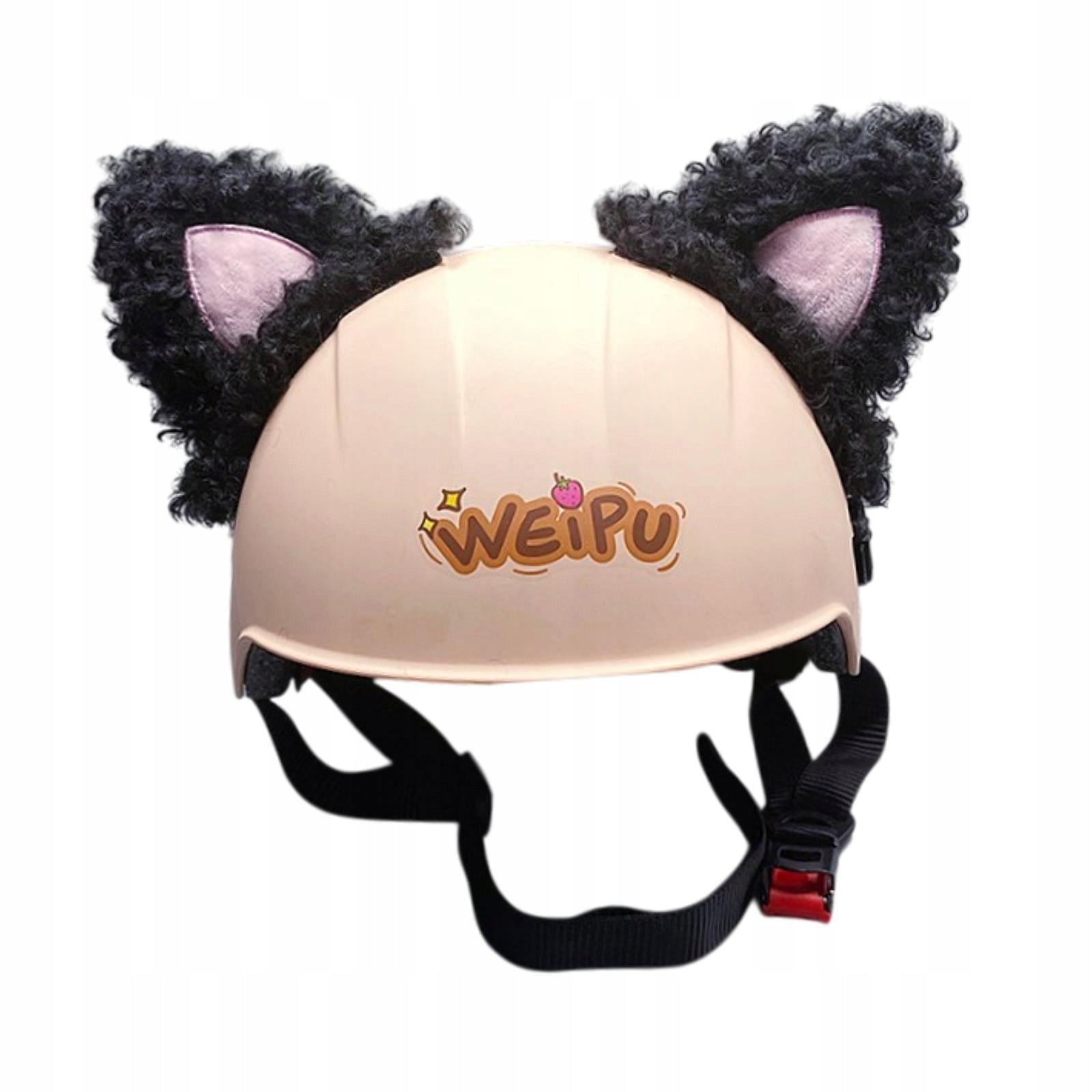 Generic Helmet Accessories Plush Helmet Ears Cute Cat Ears for Helmet Black Manufacturer no brand
