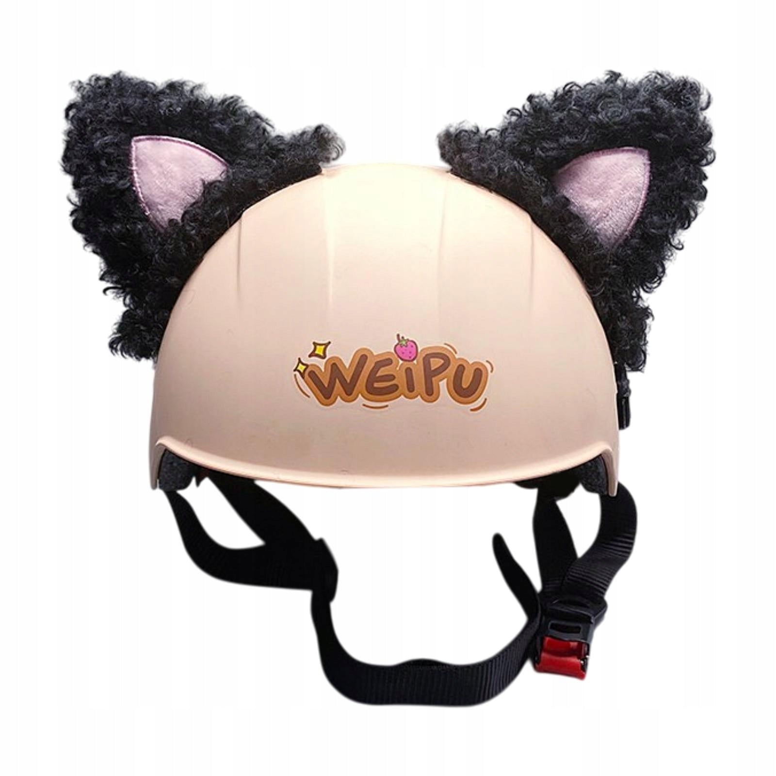 Generic Helmet Accessories Plush Helmet Ears Cute Cat Ears for Helmet Black Packaging status original
