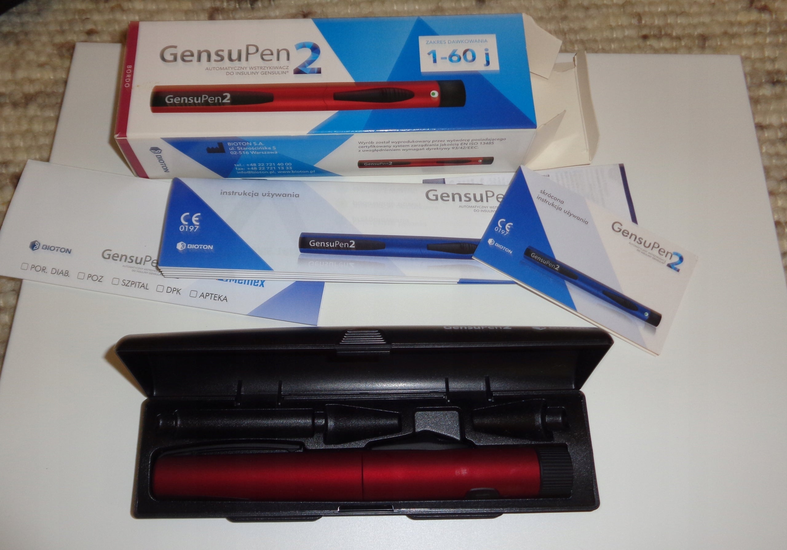 GensuPen 2 1-60j pen 1 piece - RED BORDO Packaging status original