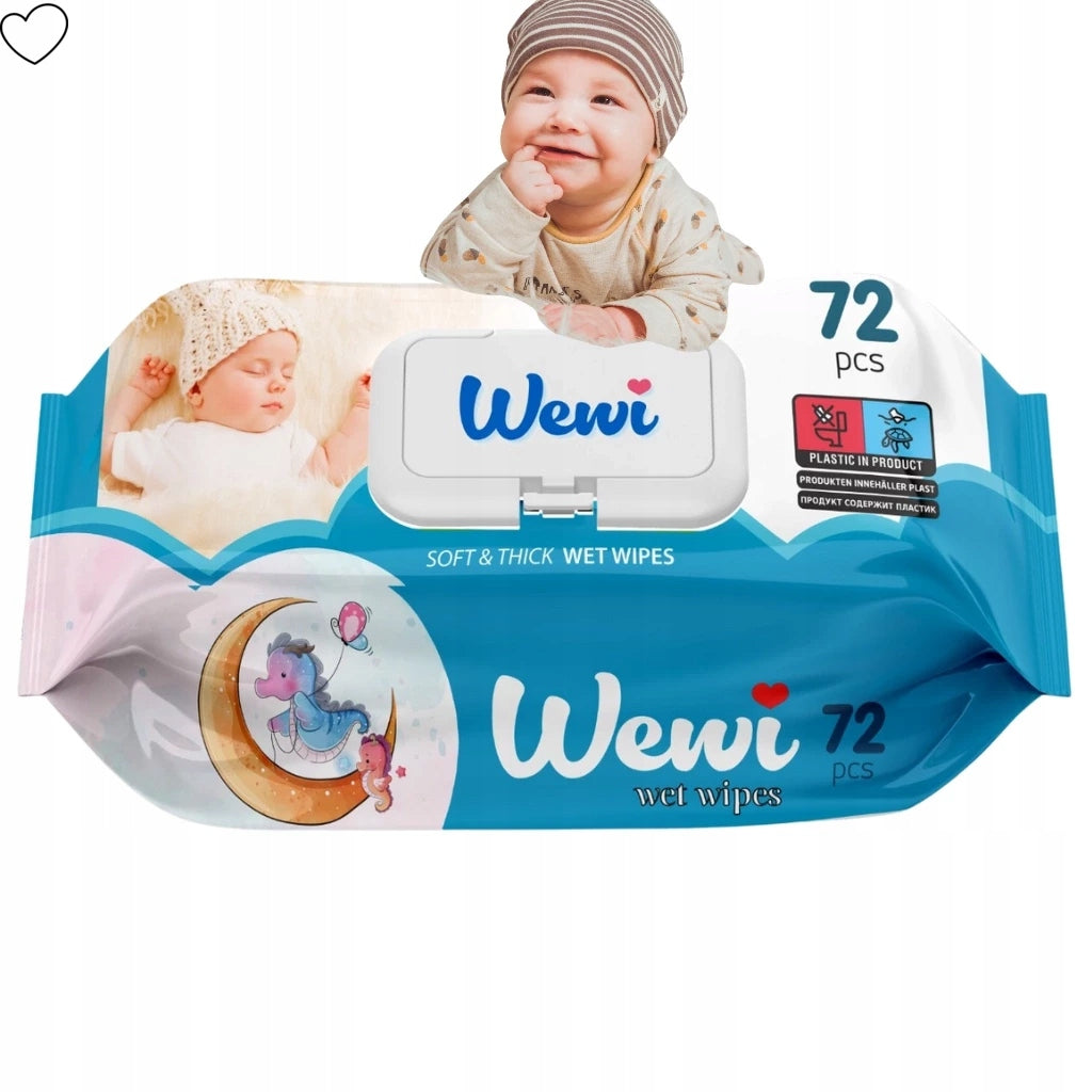 Gentle Moisturized Wipes for Infants and Children Wewi Baby 72 pcs.x12 Manufacturer of a medical device bez marki