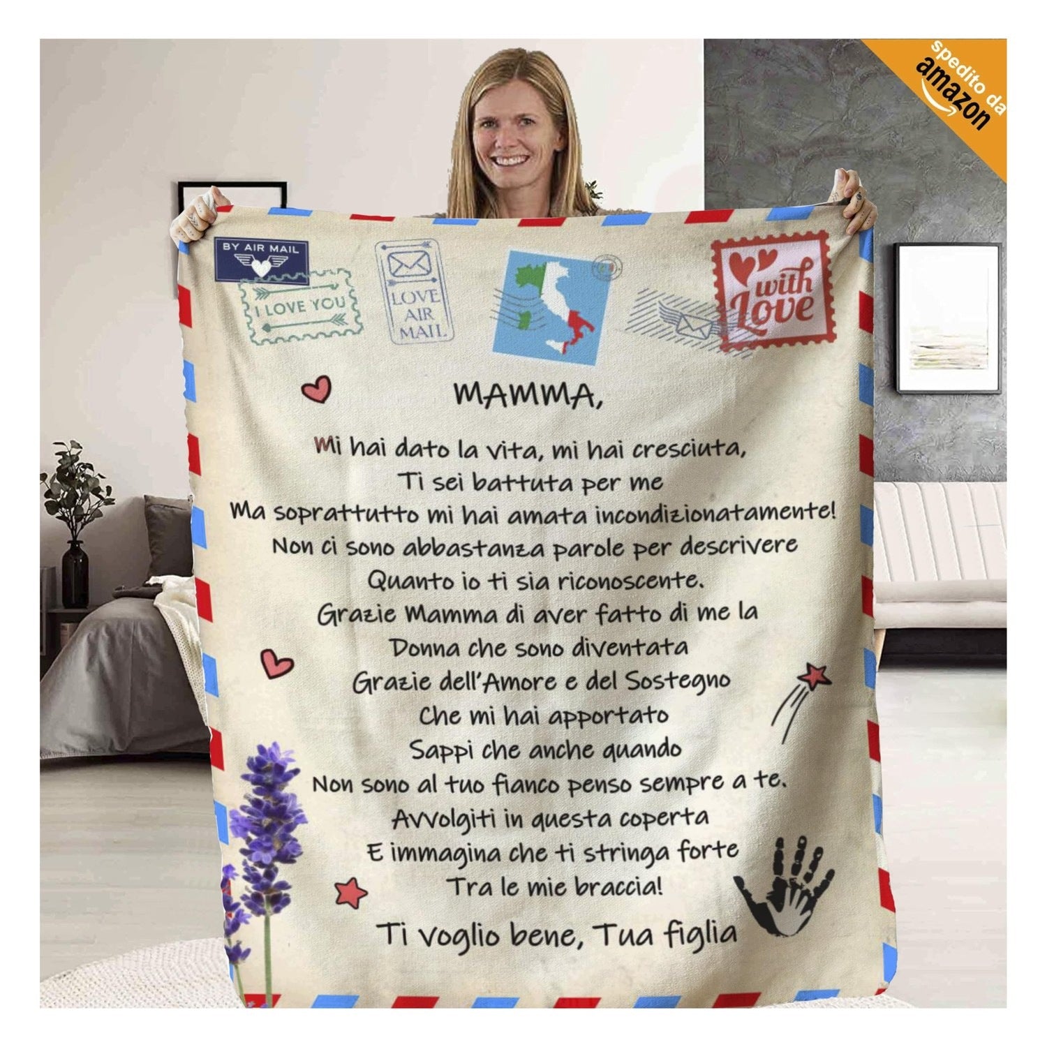 Geper personalized blanket for mom - fleece - 140 x 180 cm Medical device no