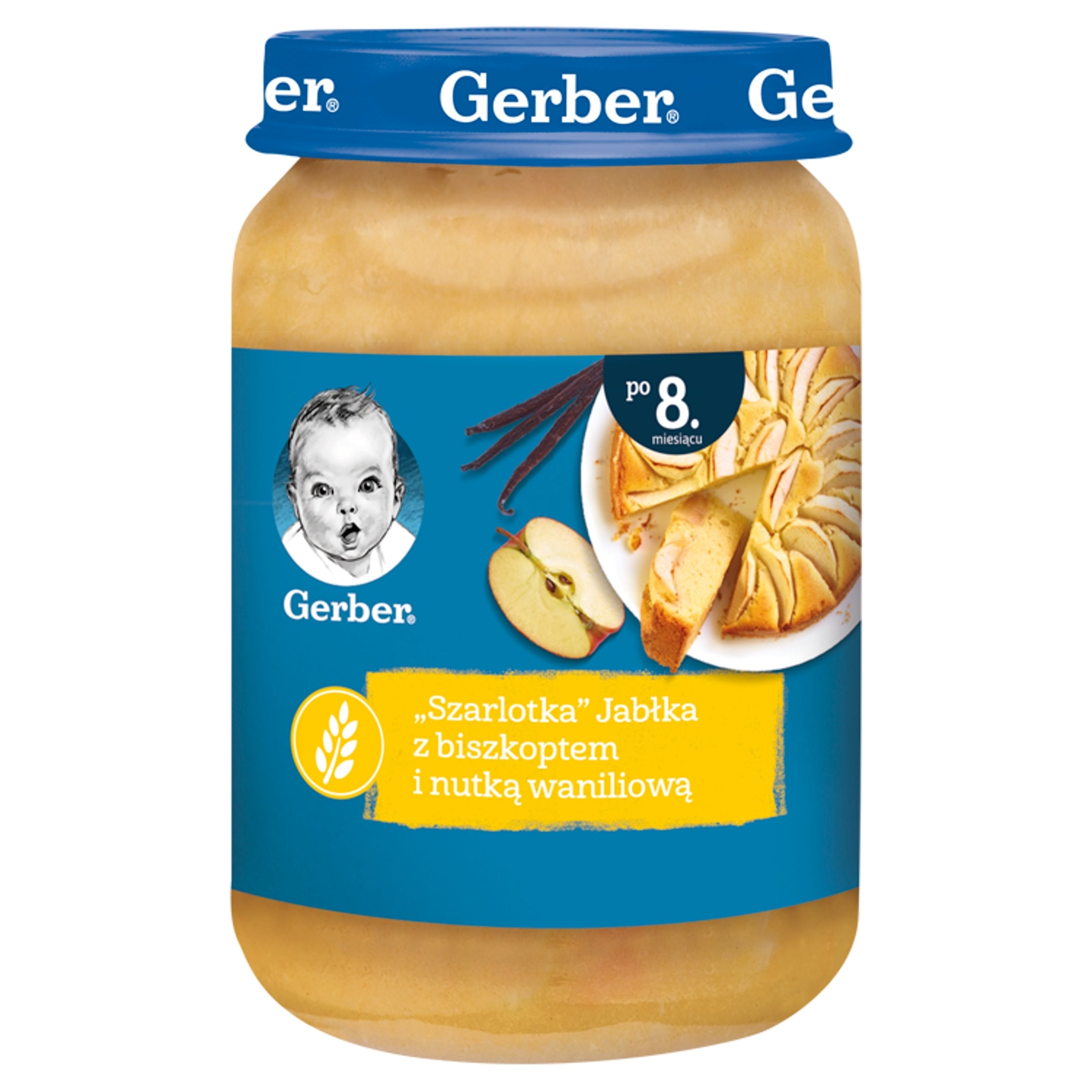 Gerber Apple pie Apples with biscuit and vanilla after 8 months 6x 190 g Packaging status original
