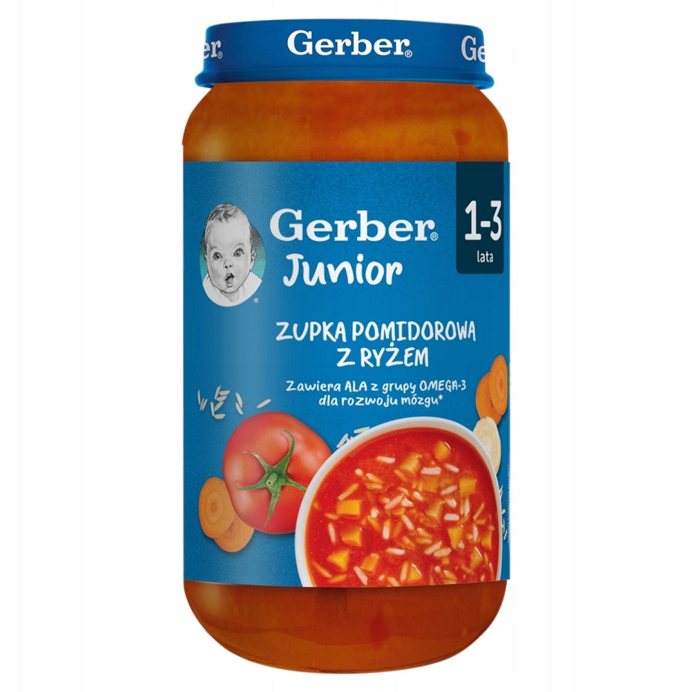 Gerber Junior Soups: Pumpkin Stew Cauliflower-Broccoli Tomato 8x250g Manufacturer code 5906924002296
