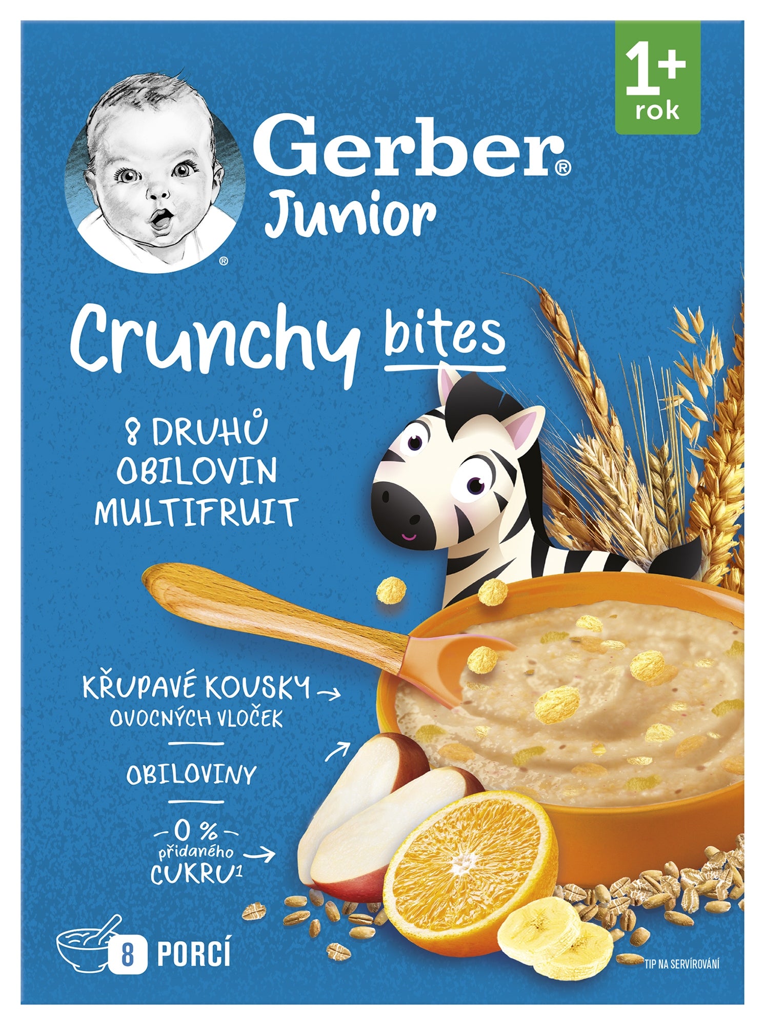 Gerber Porridge 8 Cereals with Banana Apple and Orange 200 g 12m+ 09.2026