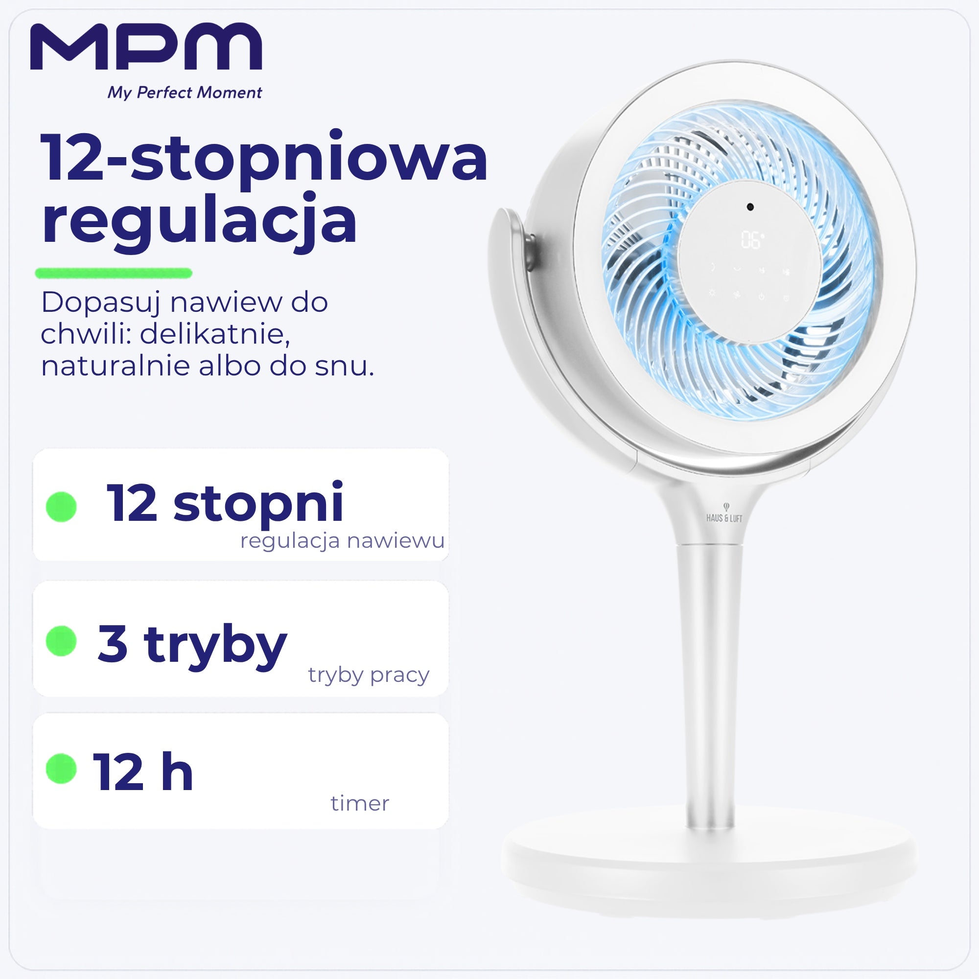 Gesture Controlled Fan HL-WP-03 with 12 Degree Remote Control Packaging status original