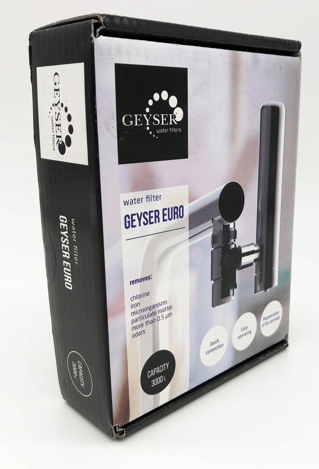 Geyser Euro Tap Mount Water Filter - Faucet Purifier 3000L Brand GEYSER Water Filters