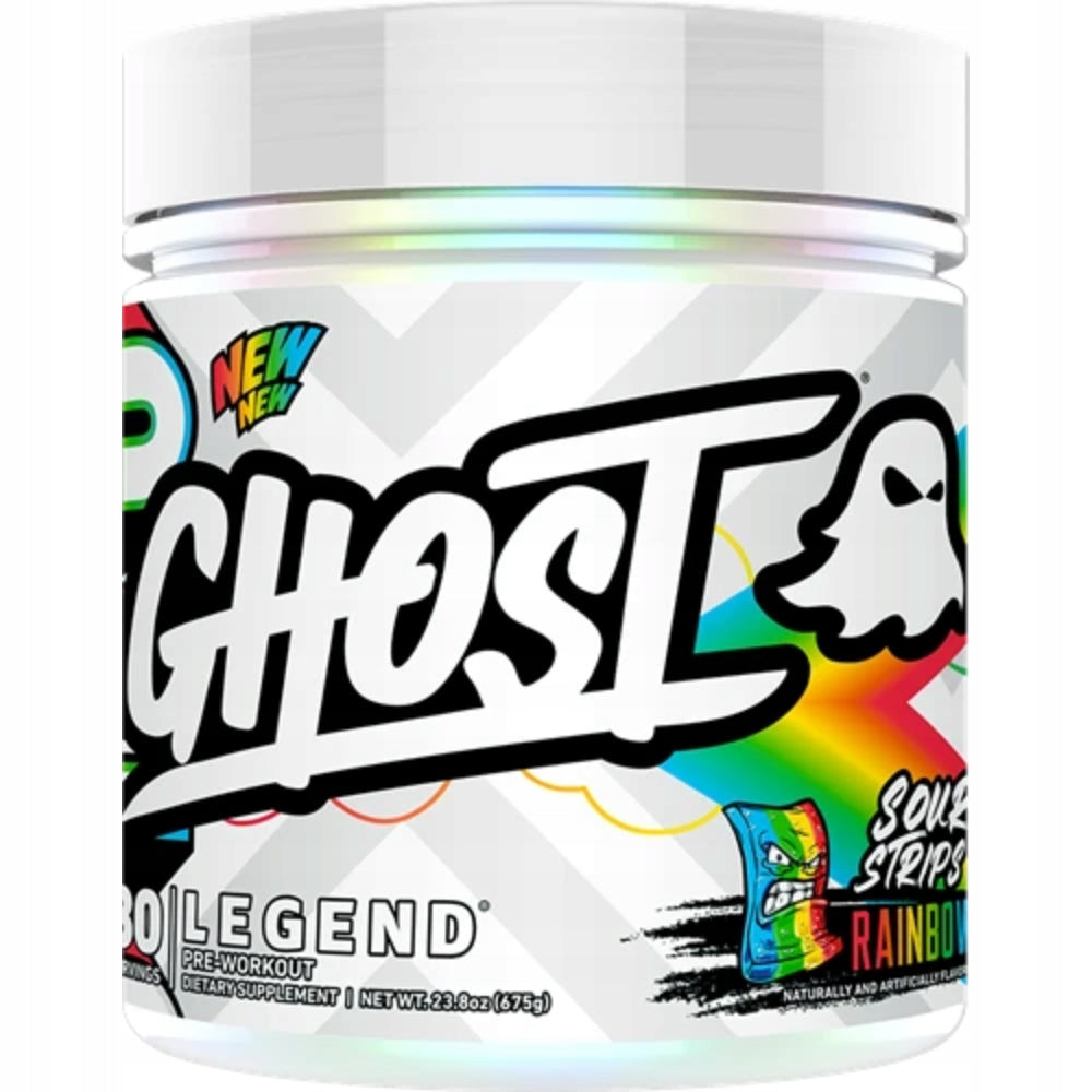Ghost Legend V4 30 servings 630 - 675g Sour Strips Rainbow Candy