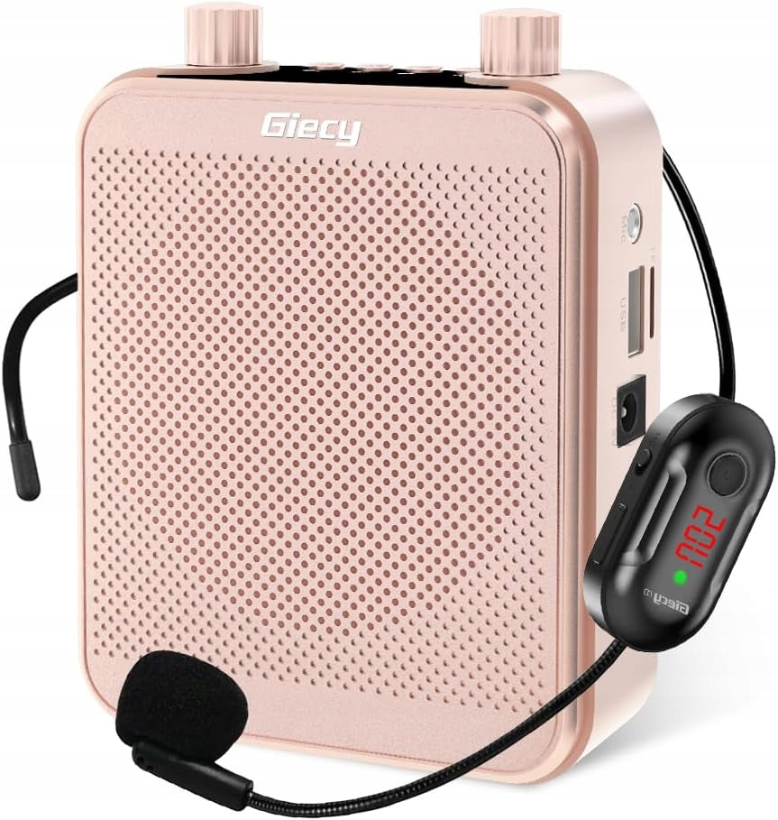 Giecy 30W Amplifier with UHF Wrieless Mic 2800mAh for Teachers/Guides (RG)