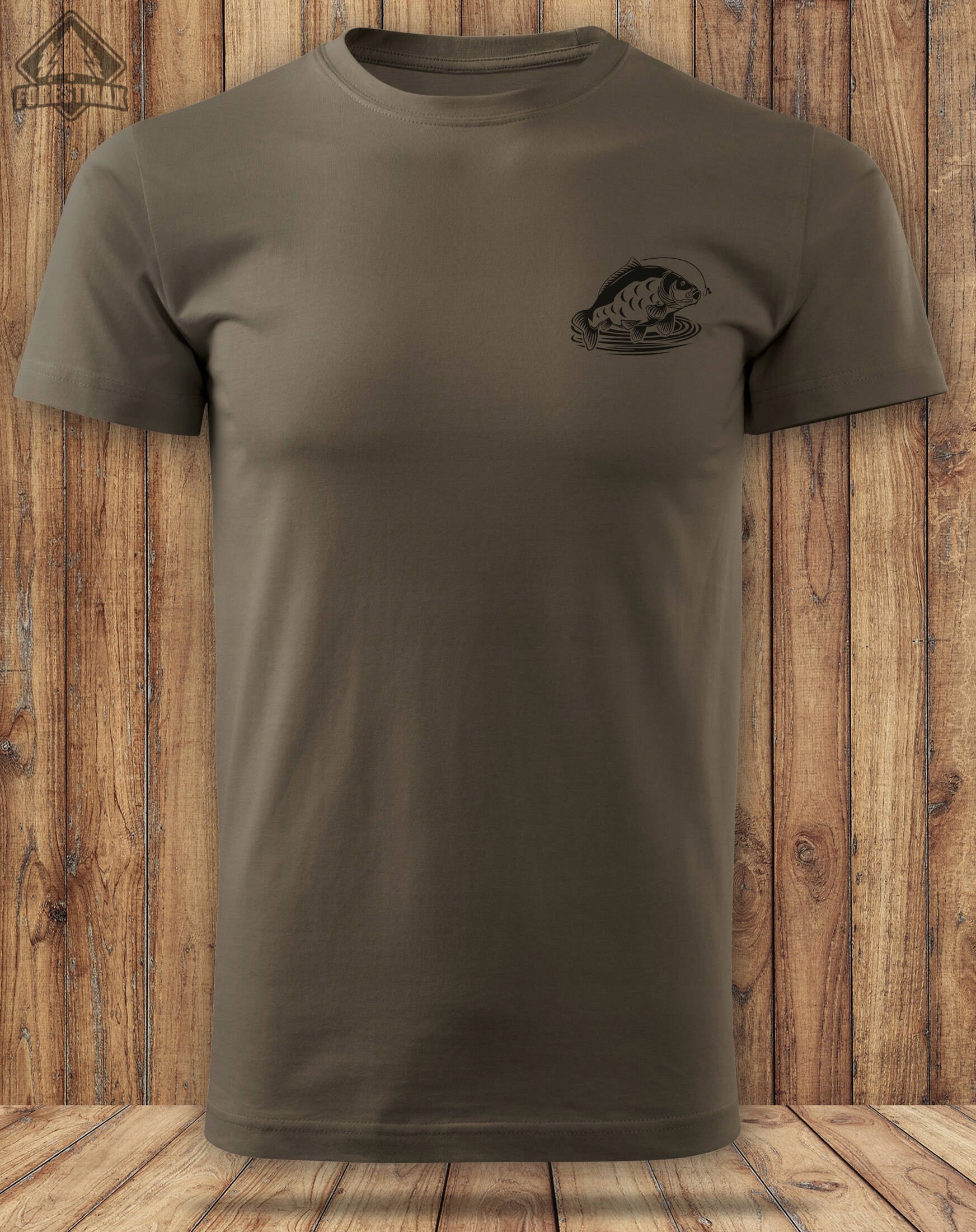 Gift for Fisherman short sleeve shirt Forestmax print KARP Roz S Brand ForestMax