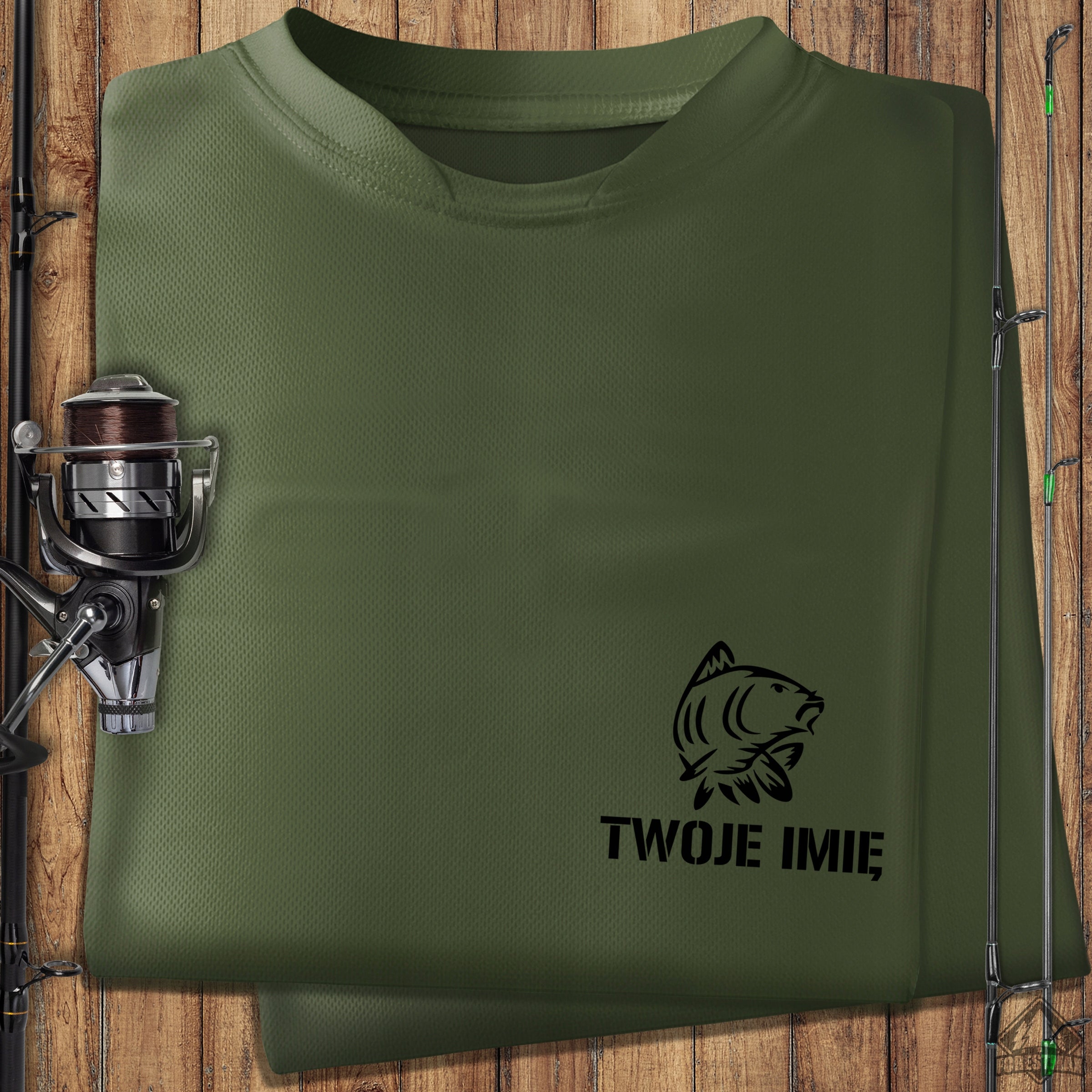 Gift for Fisherman thermoactive shirt with HIS OWN NAME INSCRIPTION r. M Sleeve short sleeve