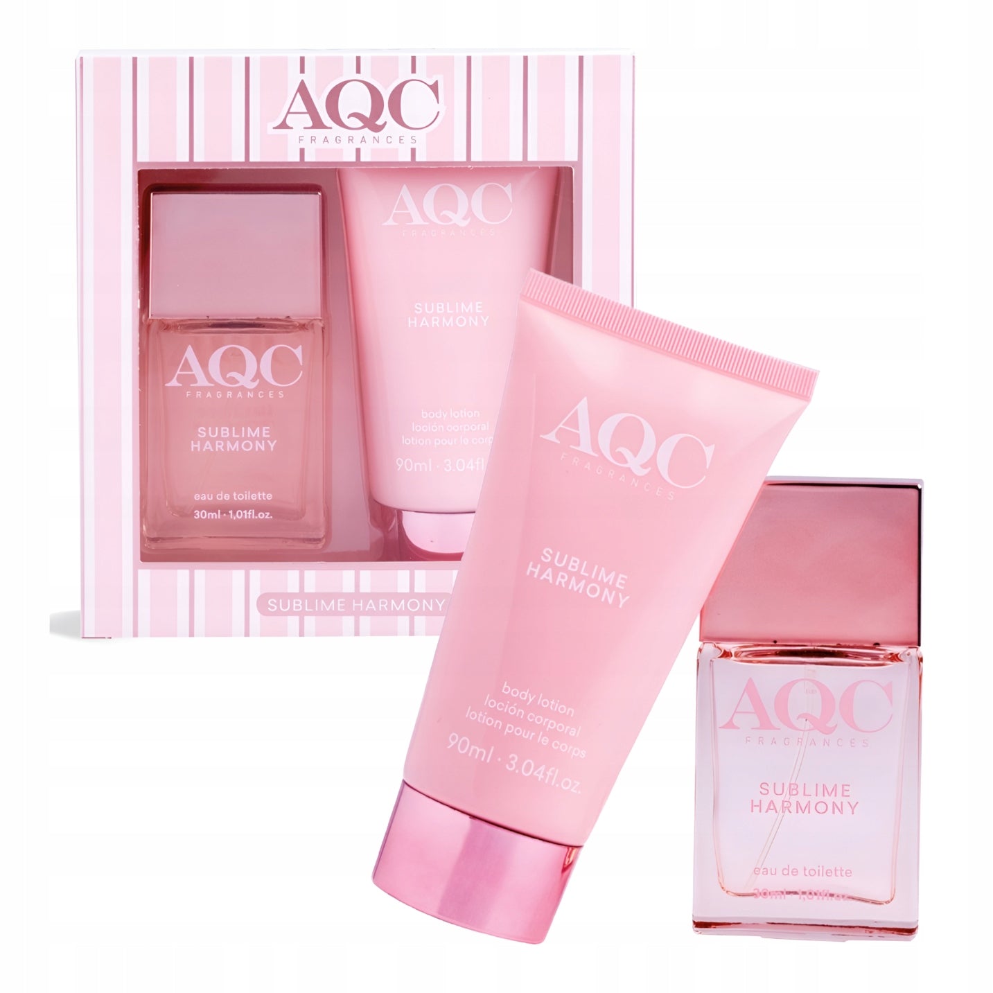 Gift set of cosmetics for women lotion and eau de toilette AQC 2 el.
