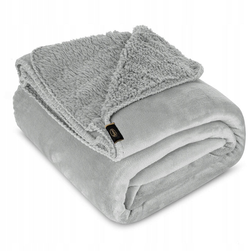 Gift soft BLANKET bedspread PLED double-sided TEDY 70X160 silver Manufacturer code 5903571464187