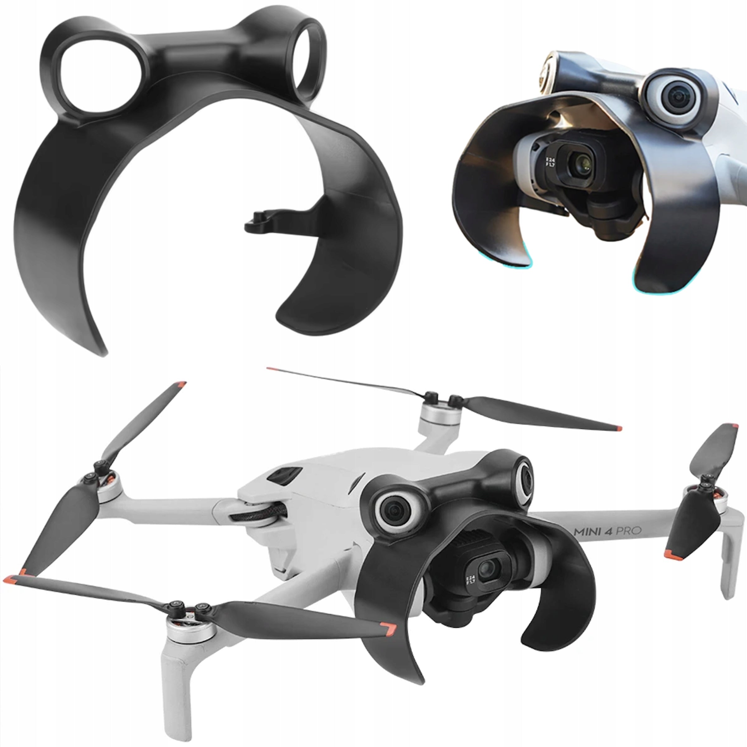 Gimbal Sun Sensor Protective Cover For DJI Mini 4 Pro Drone Black Batteries included no