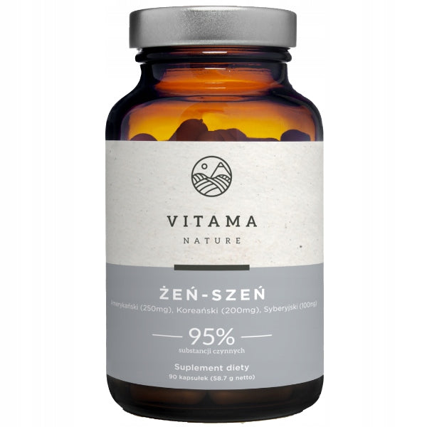 Ginseng Mix American Korean Siberian Vitama Nature 90 kaps.