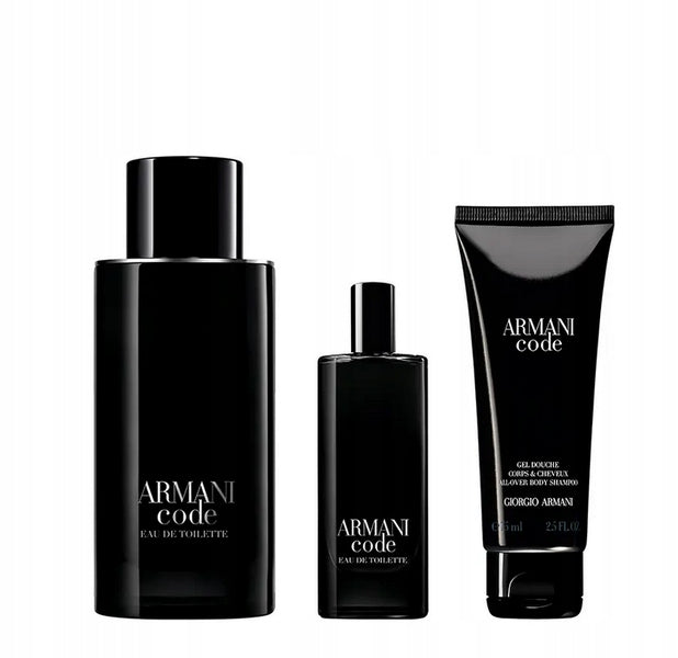 Giorgio Armani Code eau de toilette EDT 125ml + EDT 15ml + gel 75ml Set Packaging status original