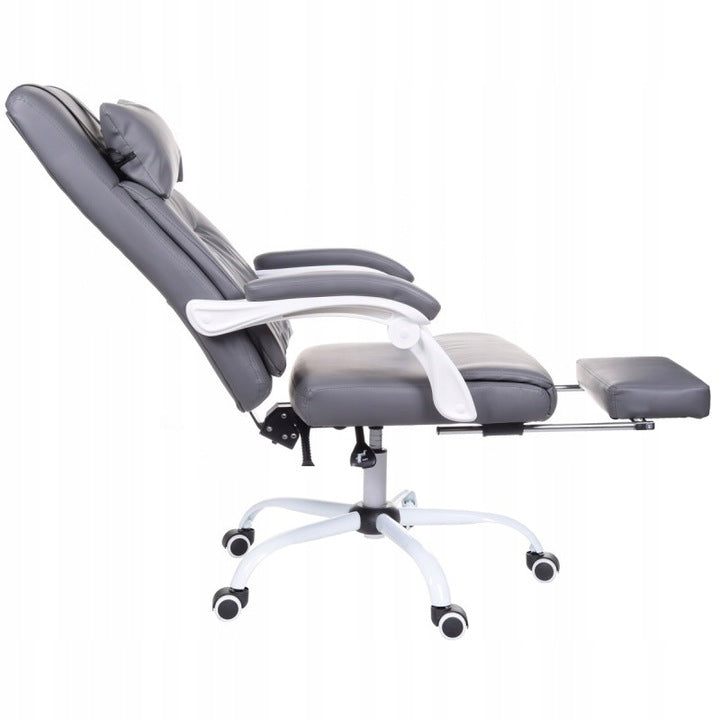 Giosedio Grey Swivel Chair with Footrest Brand no brand