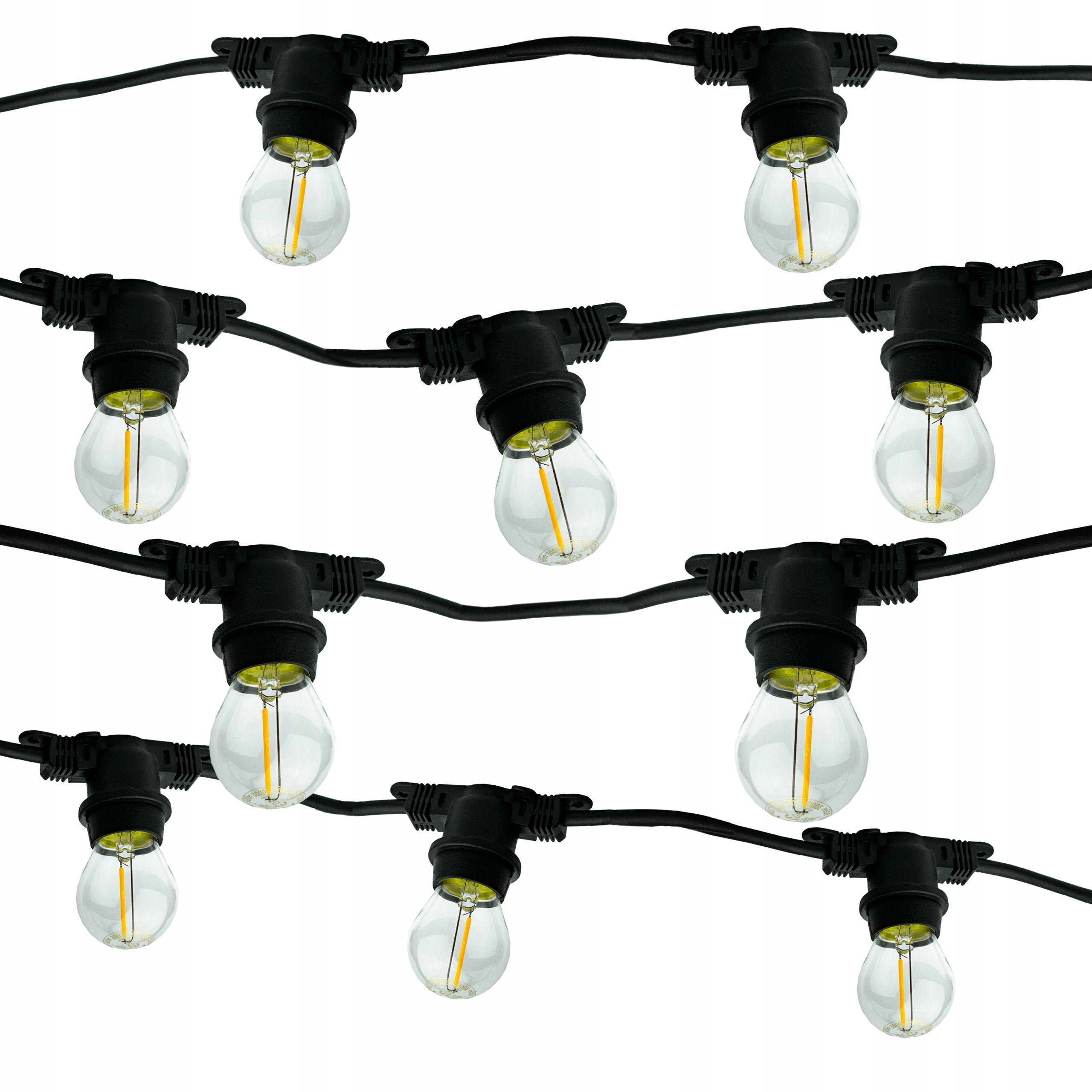 Lauko girlianda Mimosa 20xE27 10m IP44 juoda