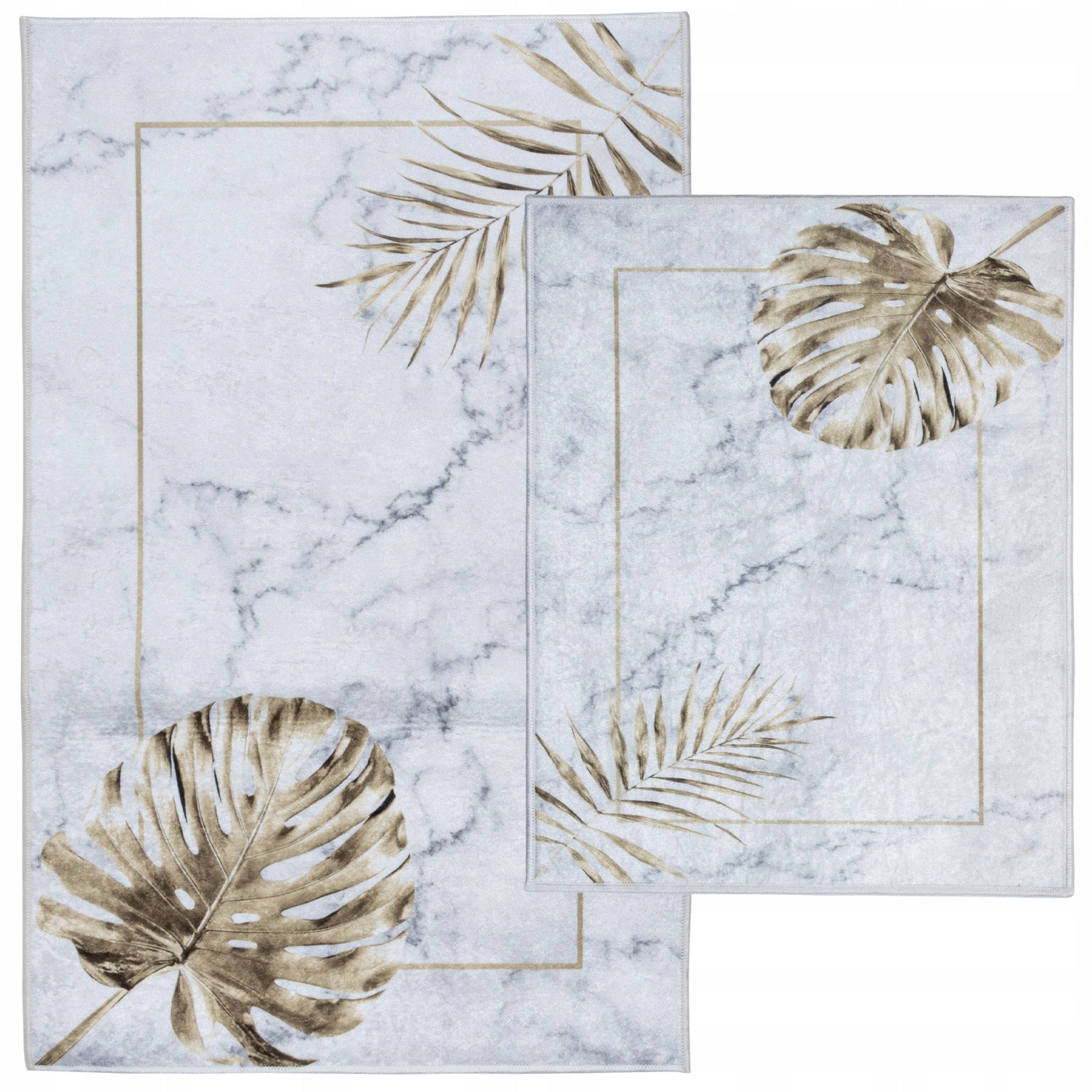 Glamour Bathroom Set 2 Pieces Bathroom Rug Set Anti-Slip