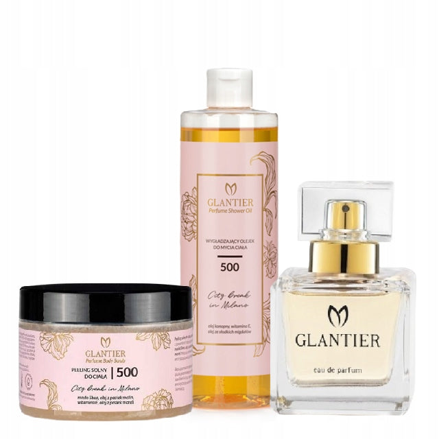 Glantier 500 - Perfume + Peeling + Oil Set