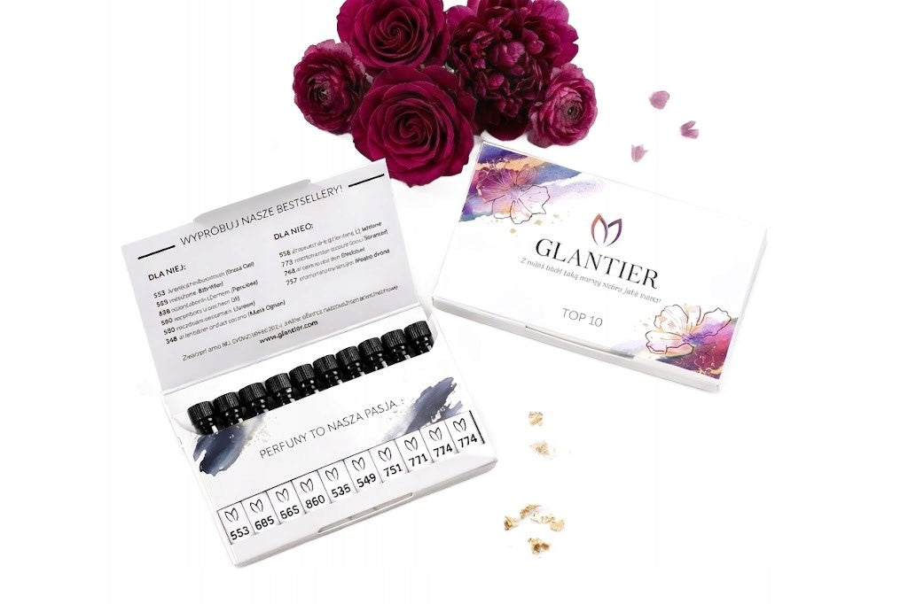 Glantier TOP 10 Set of Women's and Men's Perfume Samples Best Sellers